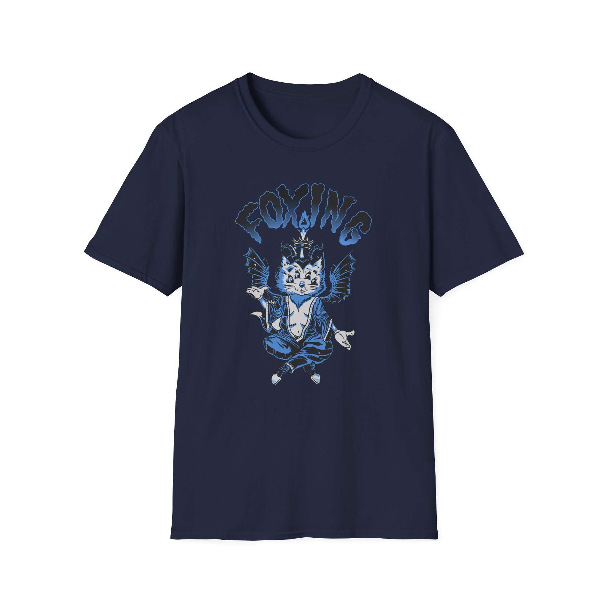 Foxing Four-eyed Cat Unisex Softstyle T-Shirt