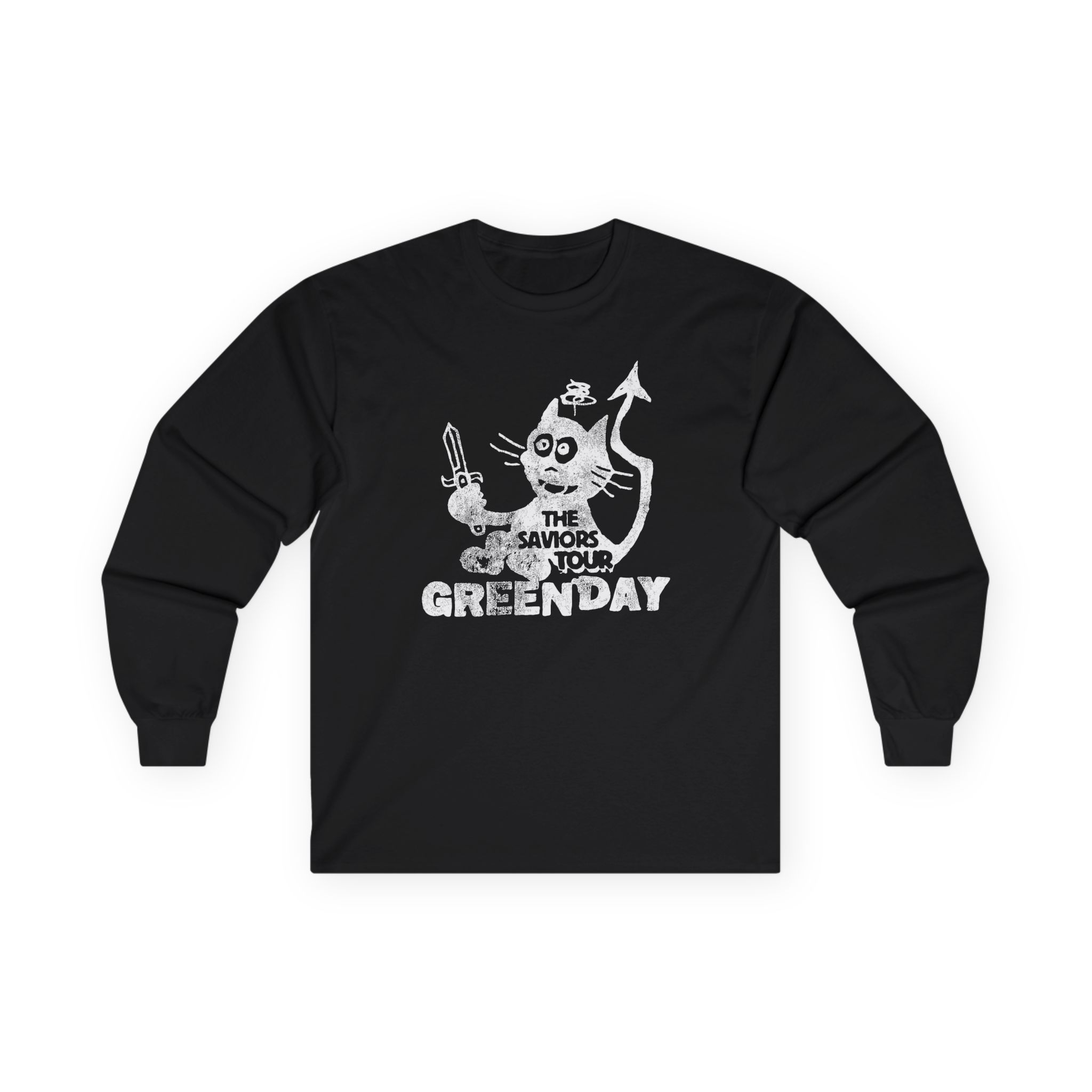 Green Day Cat and Sword Unisex Ultra Cotton Long Sleeve Tee