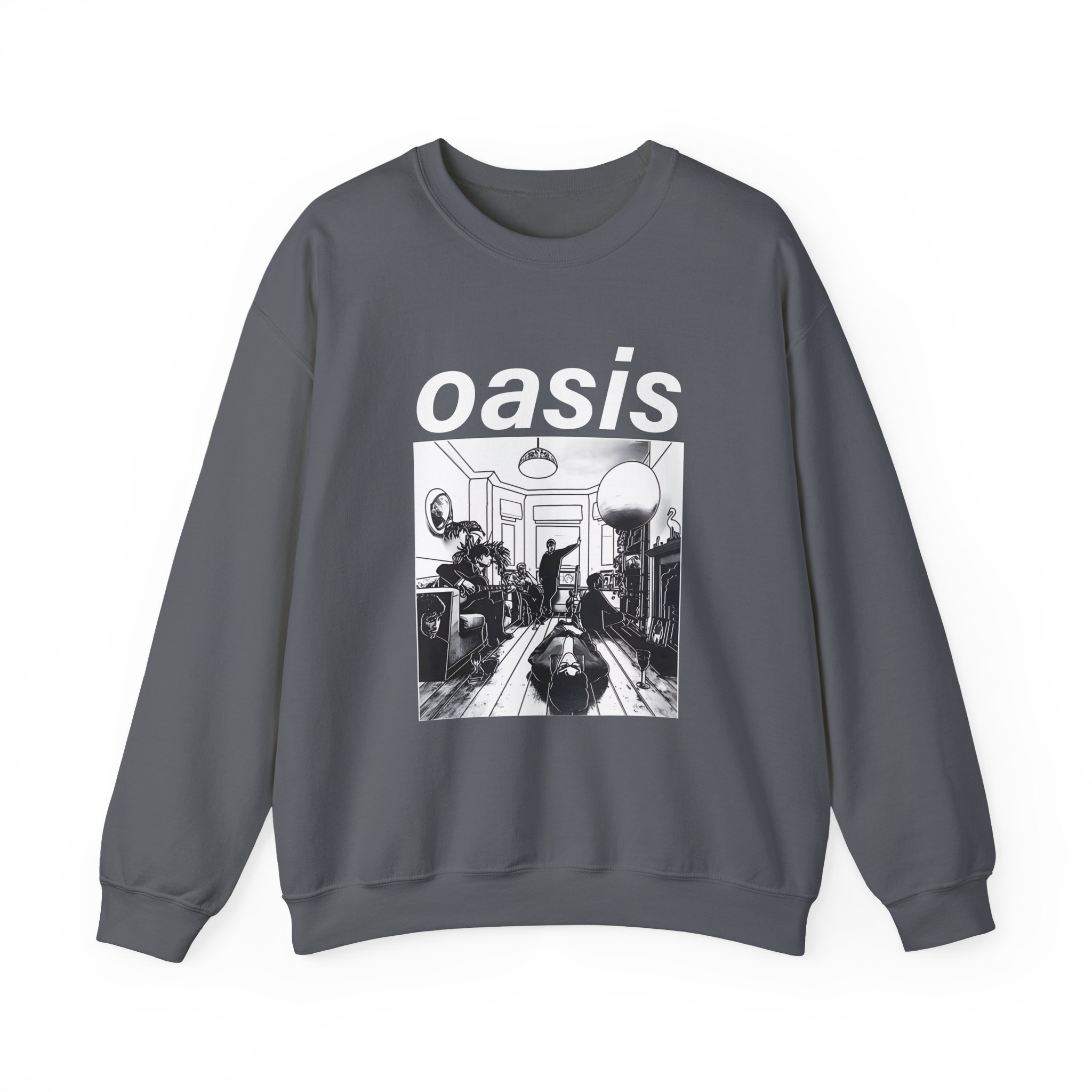 Oasis Definitely Maybe Artwork Unisex Heavy Blendâ„¢ Crewneck Sweatshirt