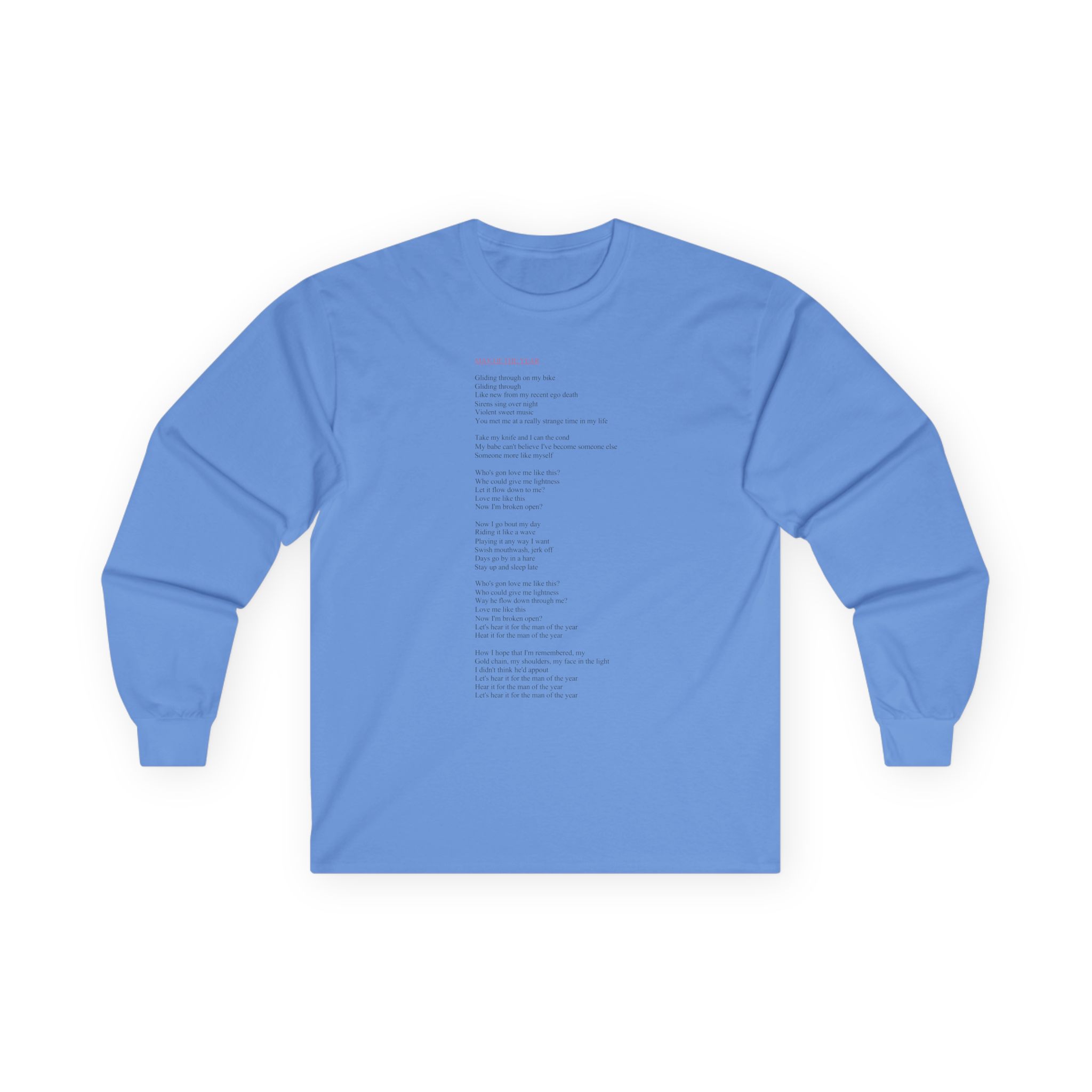 Lorde Moty Lyric Unisex Ultra Cotton Long Sleeve Tee