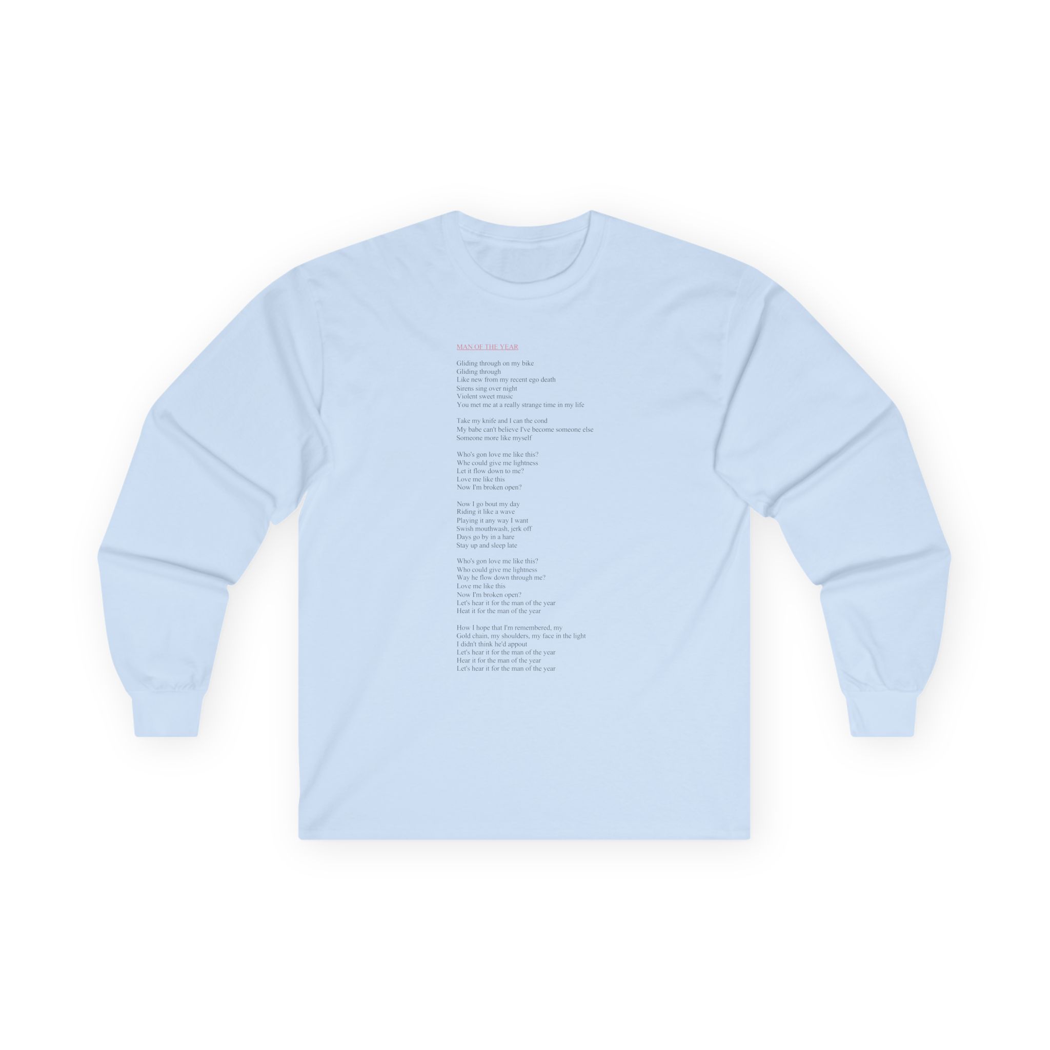 Lorde Moty Lyric Unisex Ultra Cotton Long Sleeve Tee