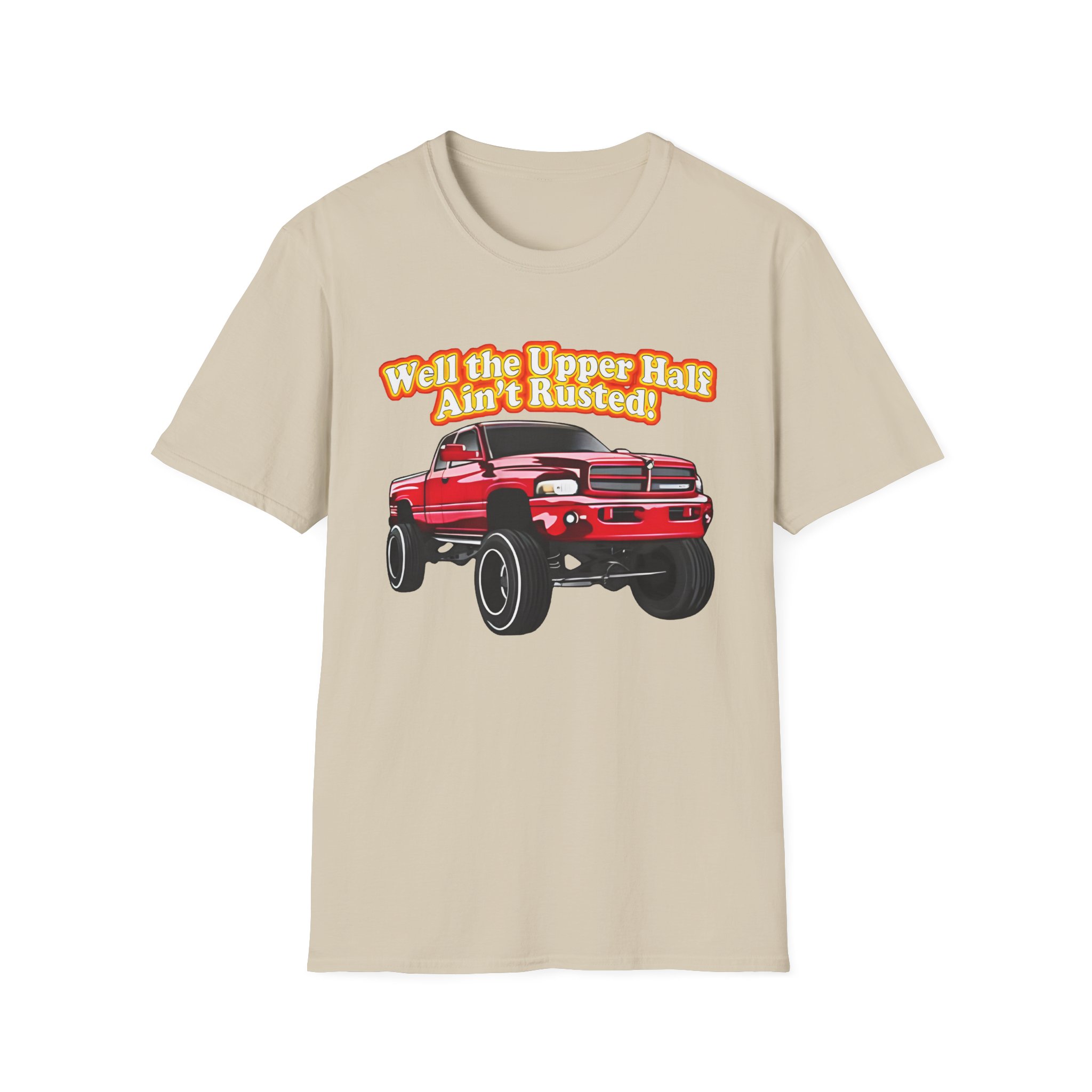 Rusty Dodge Well the Upper Half Ain’t Rusted Unisex Softstyle T-Shirt