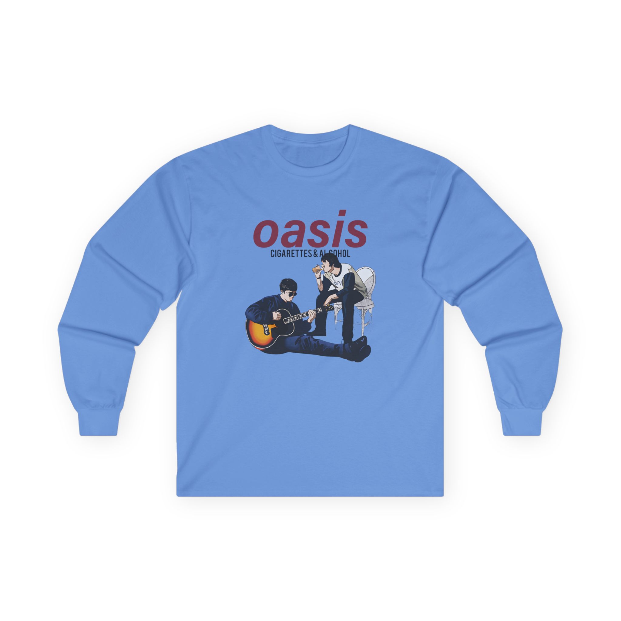Oasis Cigarettes and Alcohol Illustration Unisex Ultra Cotton Long Sleeve Tee