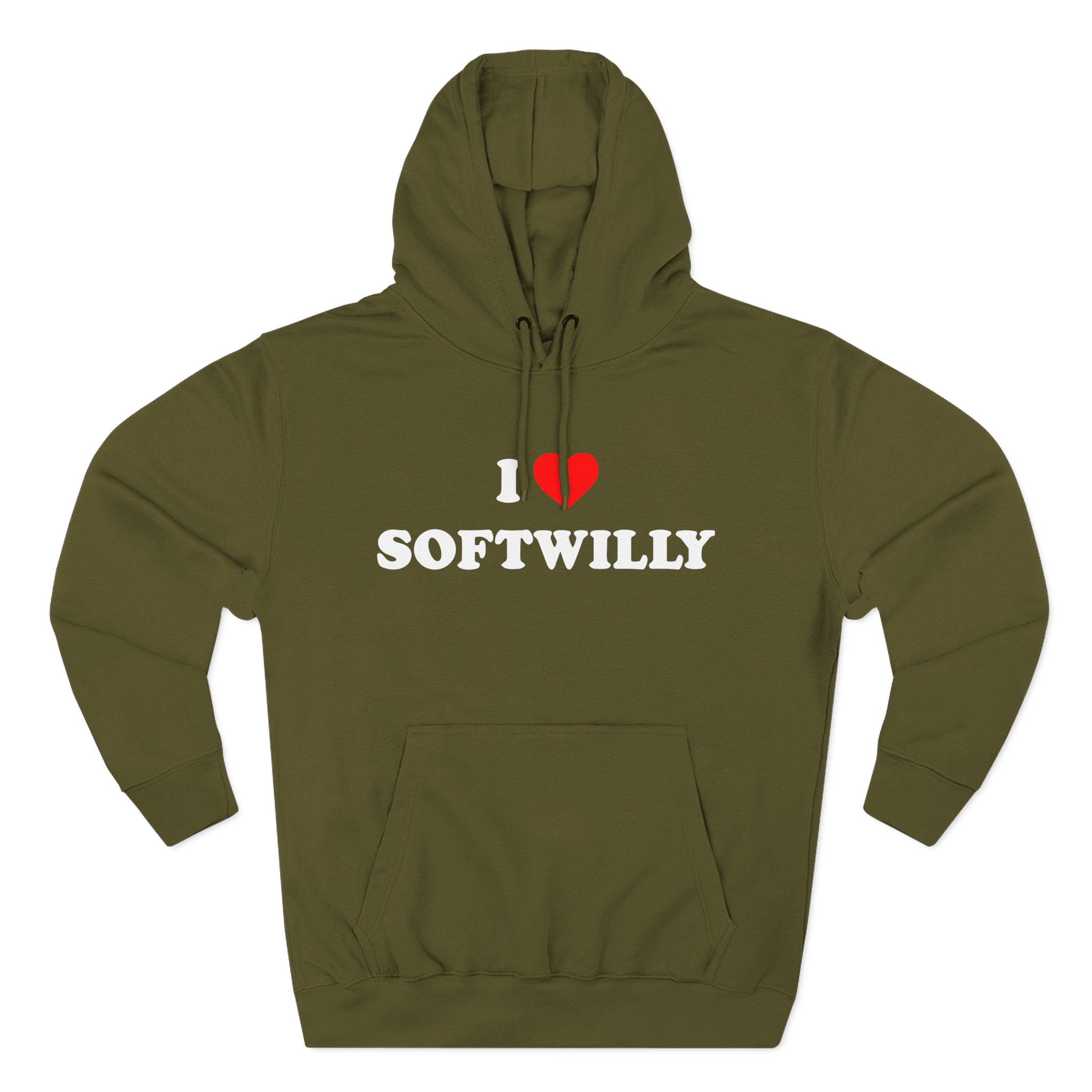 Softwilly I Love Softwilly Three-Panel Fleece Hoodie
