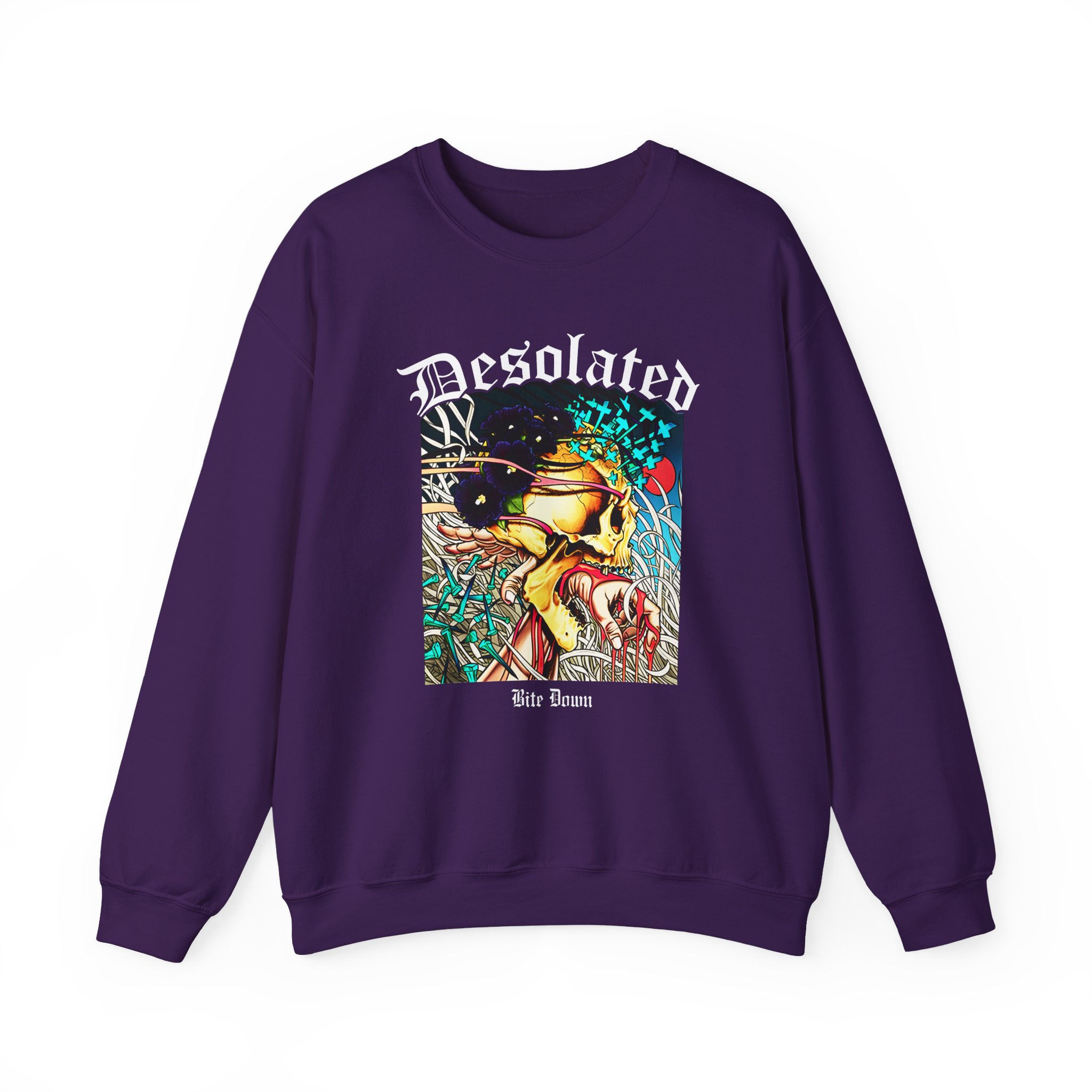 Desolated Bite Down Artwork Unisex Heavy Blendâ„¢ Crewneck Sweatshirt