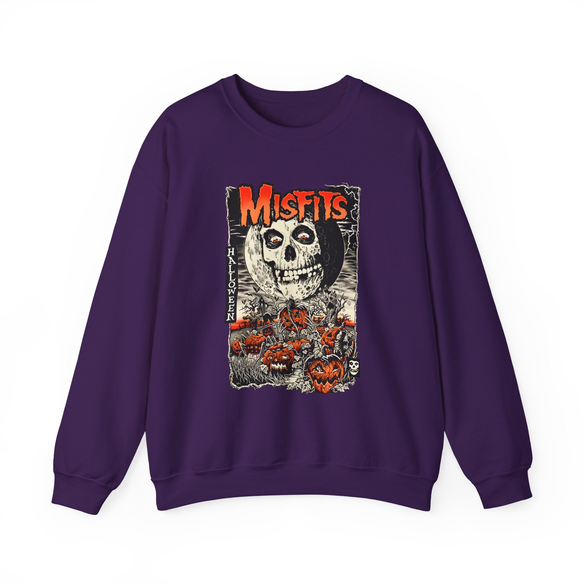 Misfits Fiendish Halloween by Mike Sutfin Unisex Heavy Blendâ„¢ Crewneck Sweatshirt