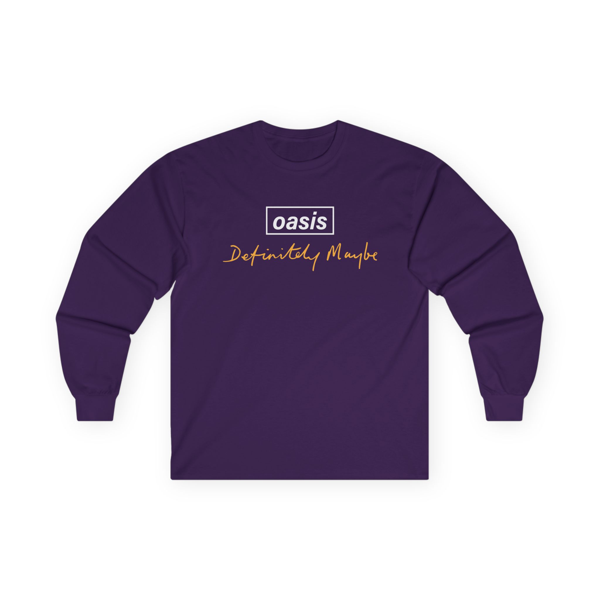 Oasis Definitely Maybe Tracklist Unisex Ultra Cotton Long Sleeve Tee