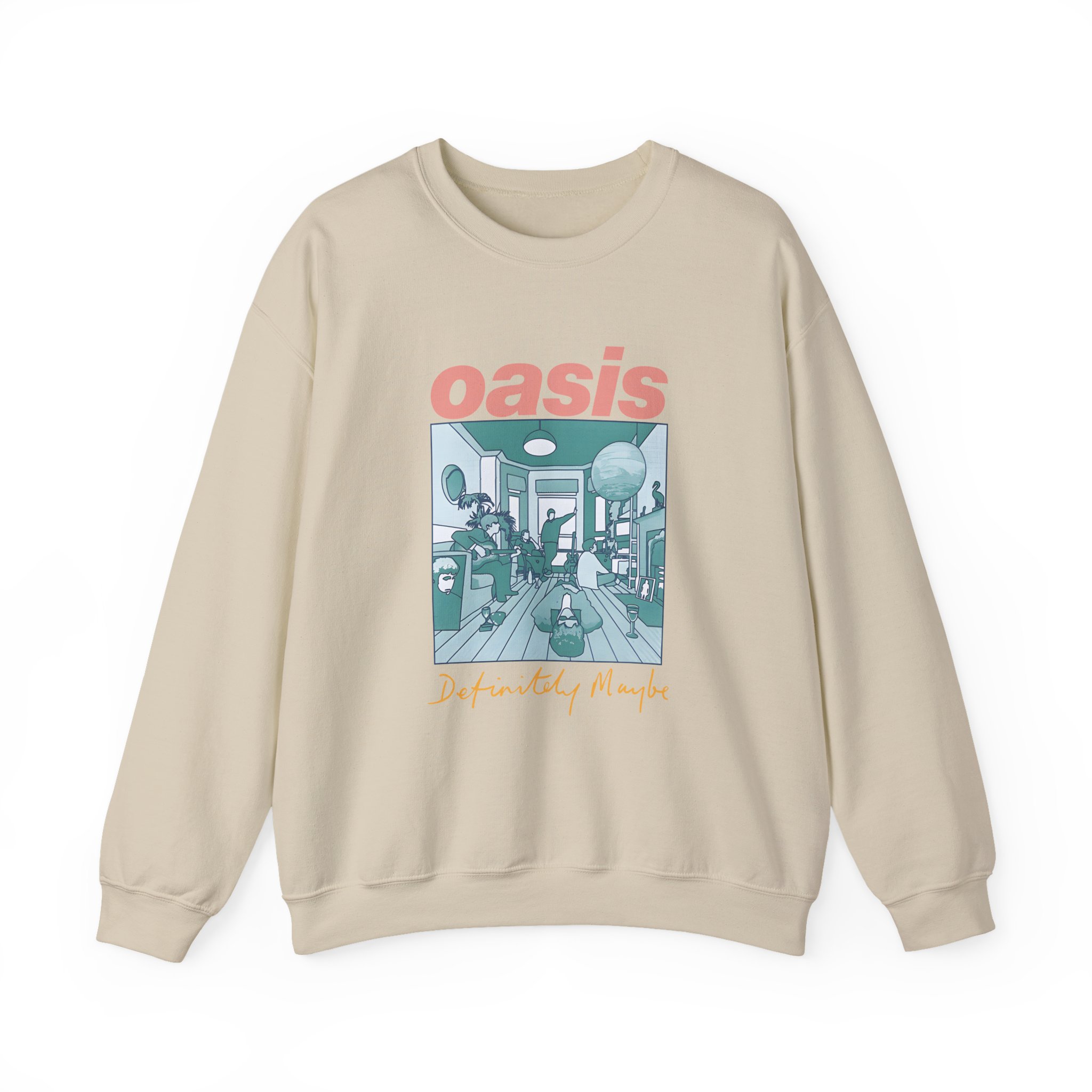 Oasis Definitely Maybe Artwork Unisex Heavy Blendâ„¢ Crewneck Sweatshirt