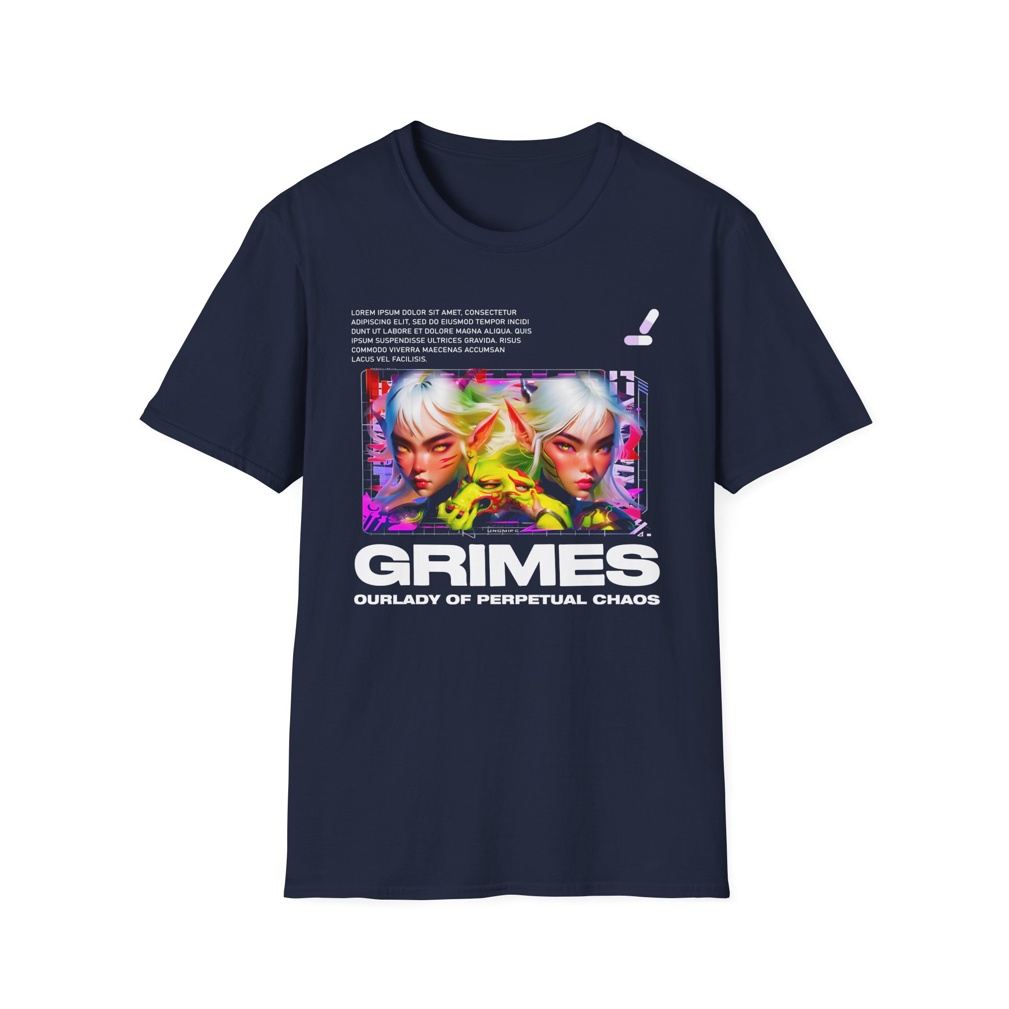 Grimes Our Lady of Perpetual Chaos Unisex Softstyle T-shirt