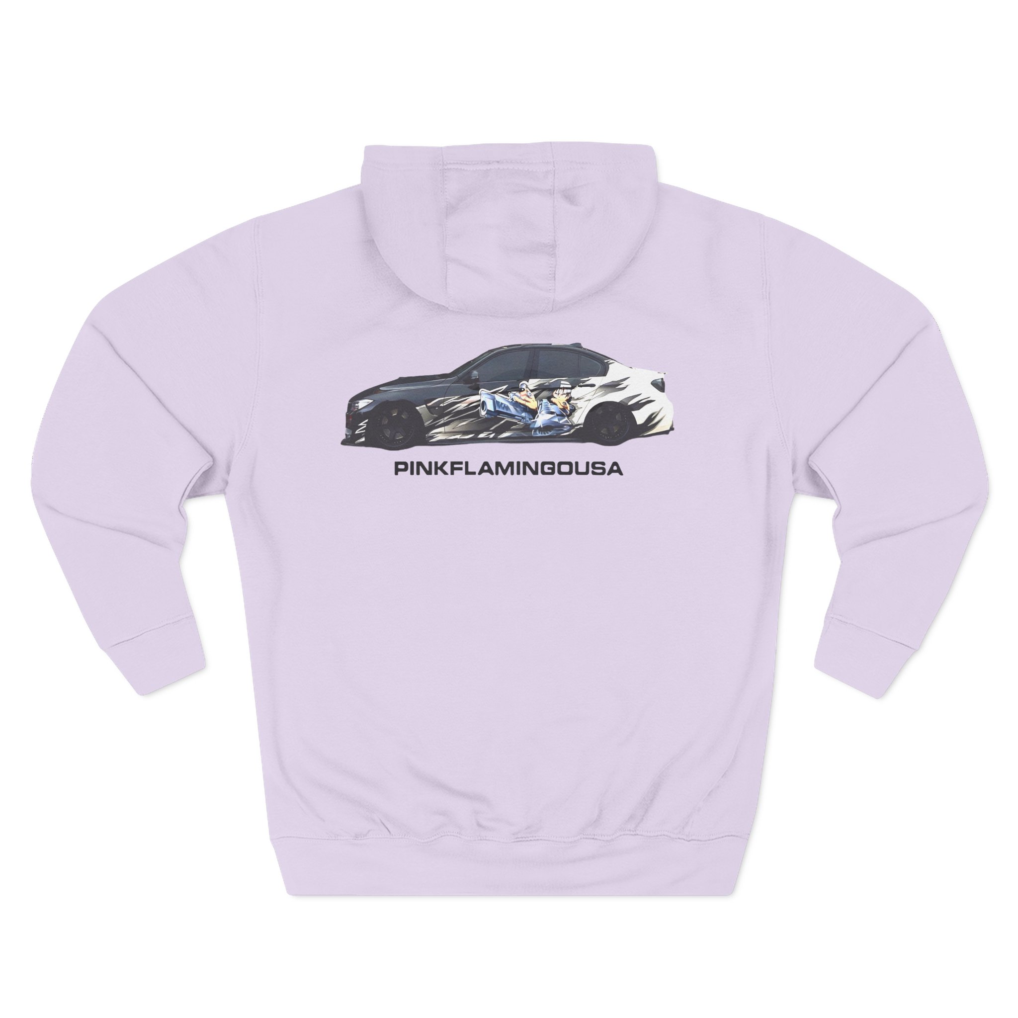 Xavier Wulf Pinkflamingousa Three-Panel Fleece Hoodie