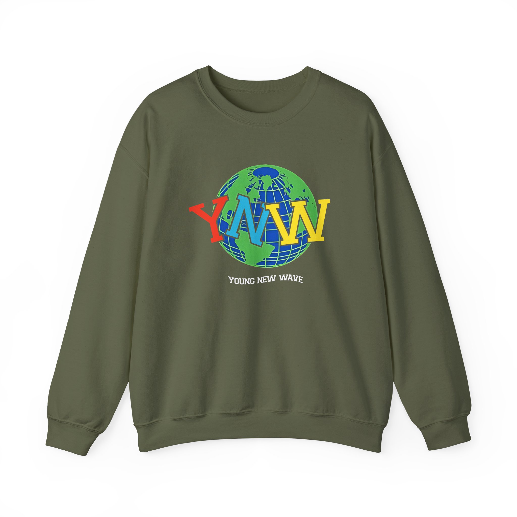 YNW Melly globe Unisex Heavy Blendâ„¢ Crewneck Sweatshirt