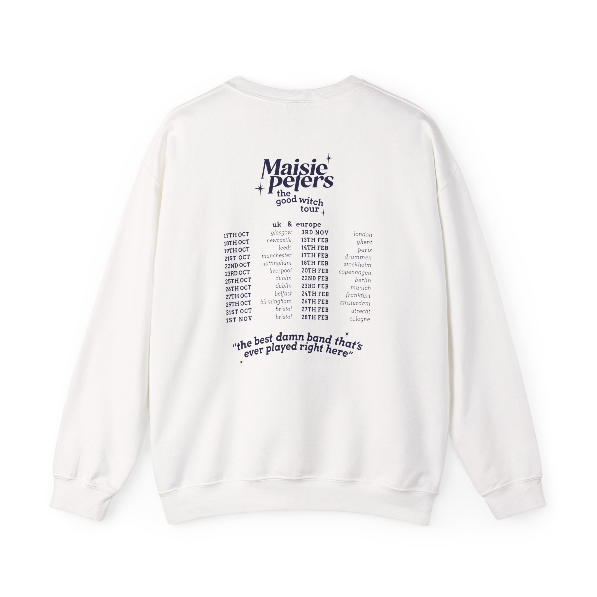 Maisie Peters the Good With Uk/eu 23/24 Tour Unisex Heavy Blendâ„¢ Crewneck Sweatshirt