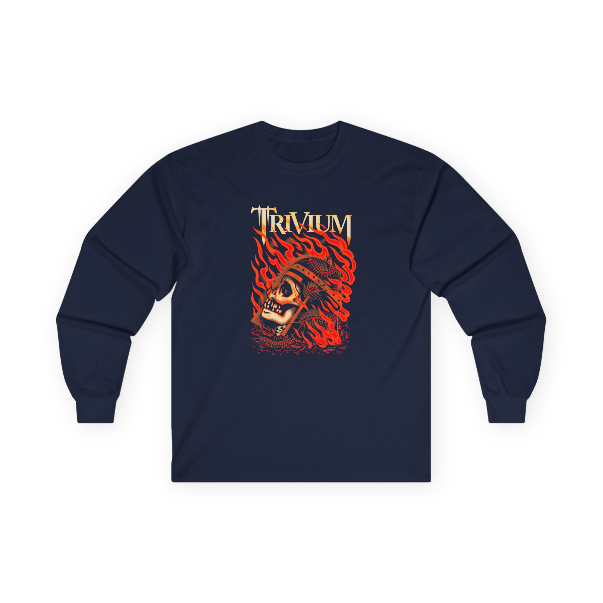 Trivium Flaming Skull Unisex Ultra Cotton Long Sleeve Tee