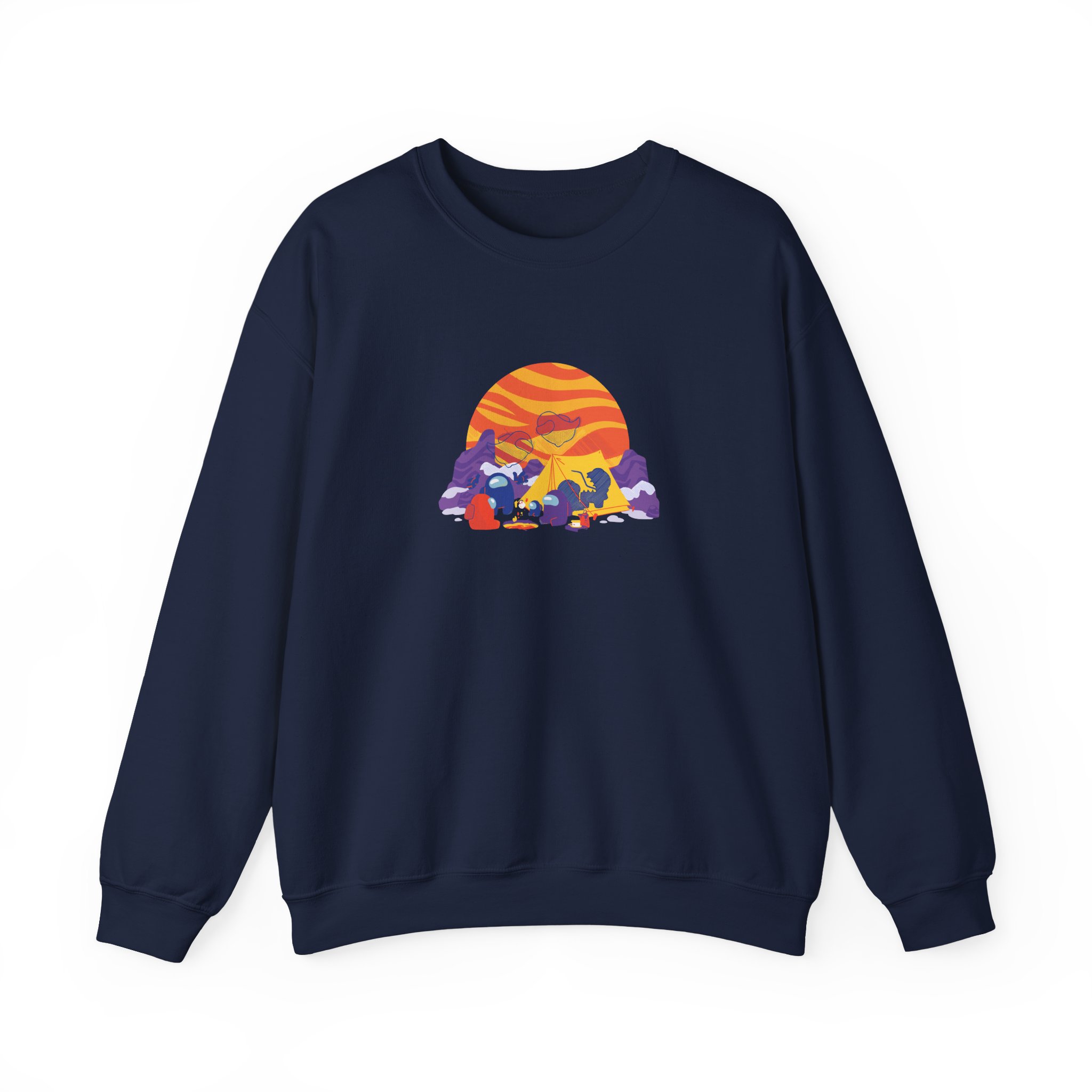 Among Us Polus Camping Unisex Heavy Blendâ„¢ Crewneck Sweatshirt
