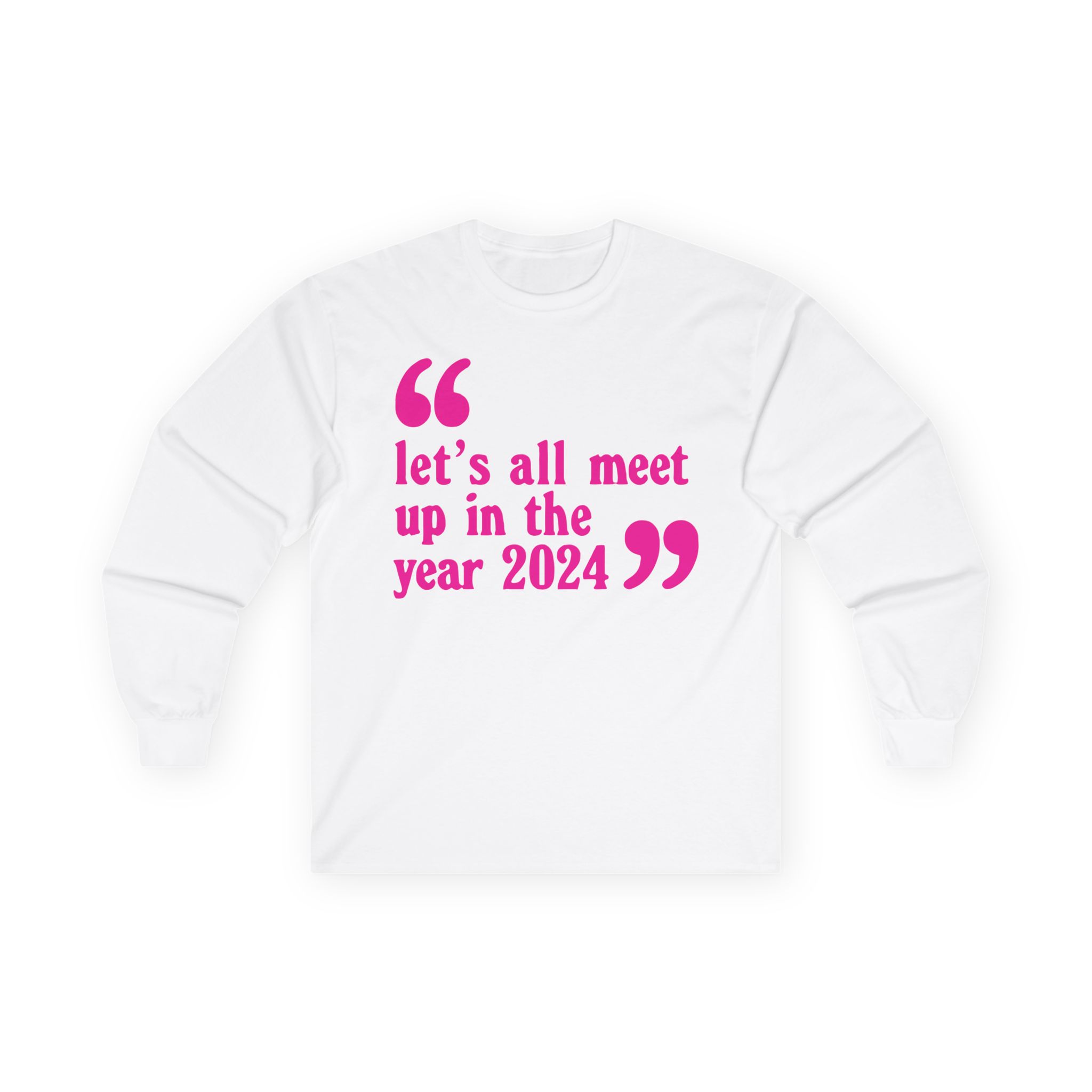 Pulp Let’s All Meet Up Ecru Unisex Ultra Cotton Long Sleeve Tee