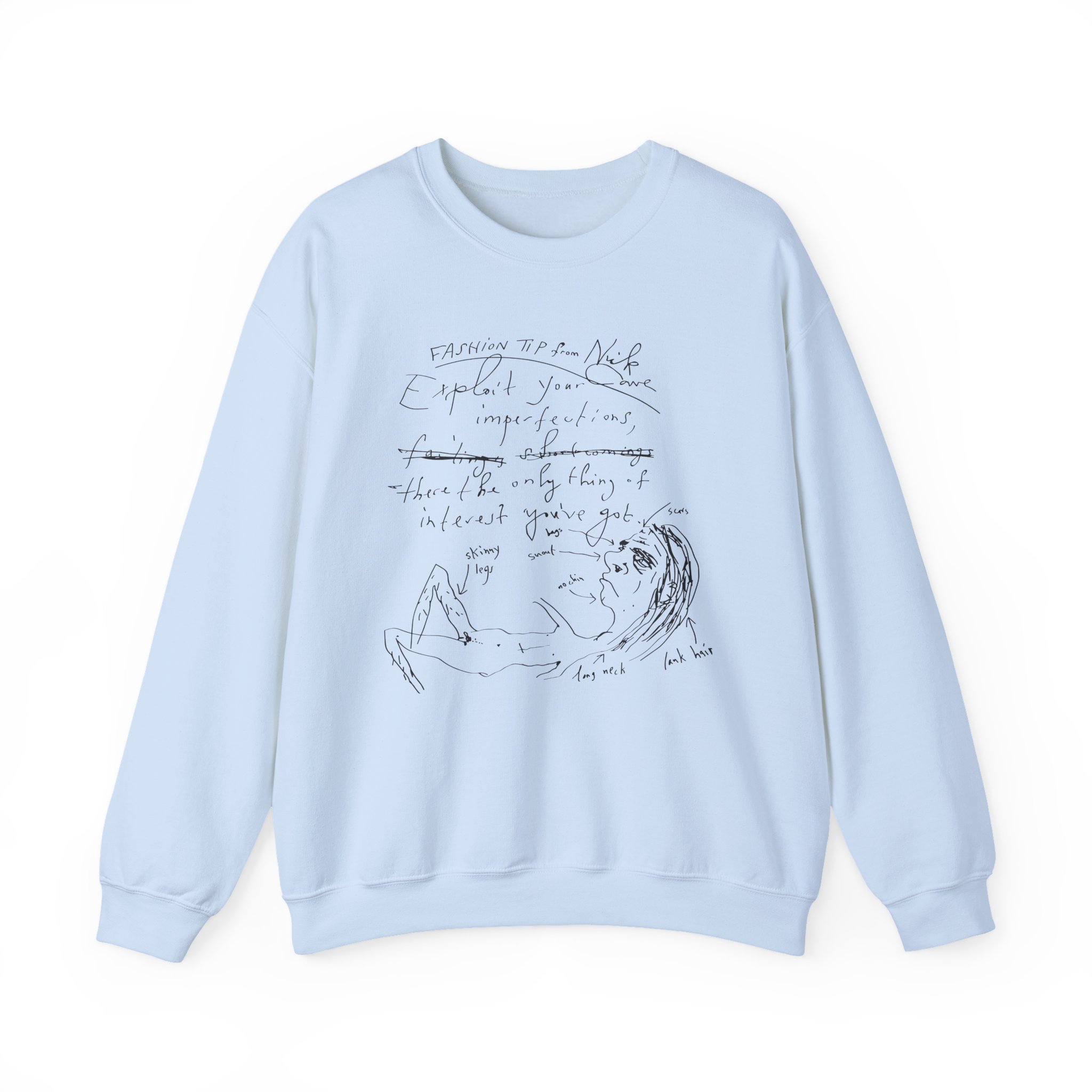 Nick Cave Fashion Tips Unisex Heavy Blendâ„¢ Crewneck Sweatshirt