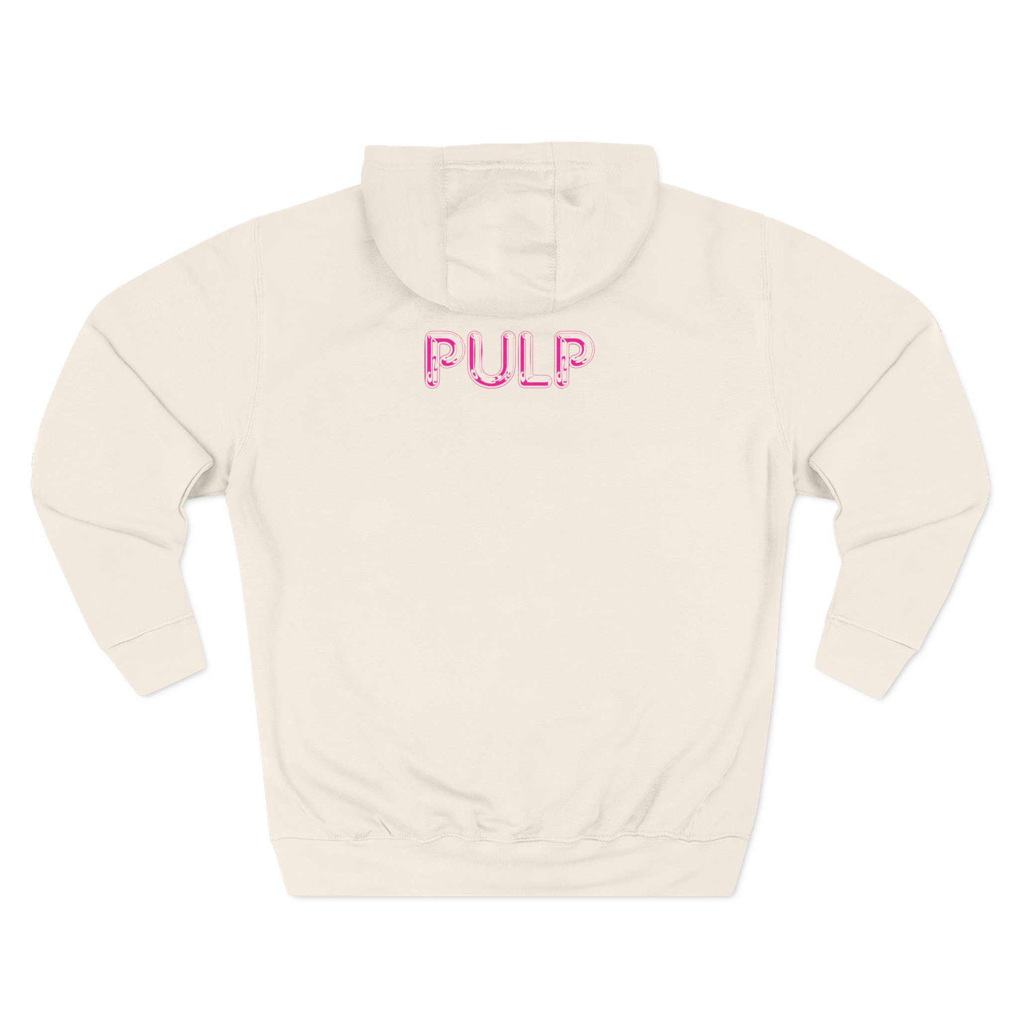 Pulp Let’s All Meet Up Ecru Three-Panel Fleece Hoodie