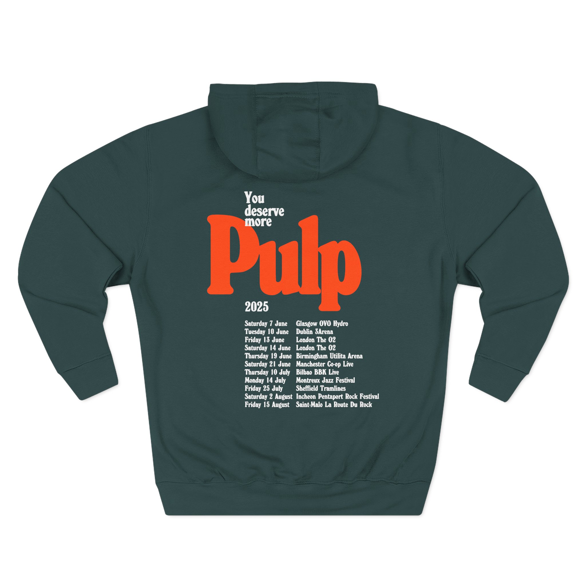 Pulp More 2025 Tour Three-Panel Fleece Hoodie