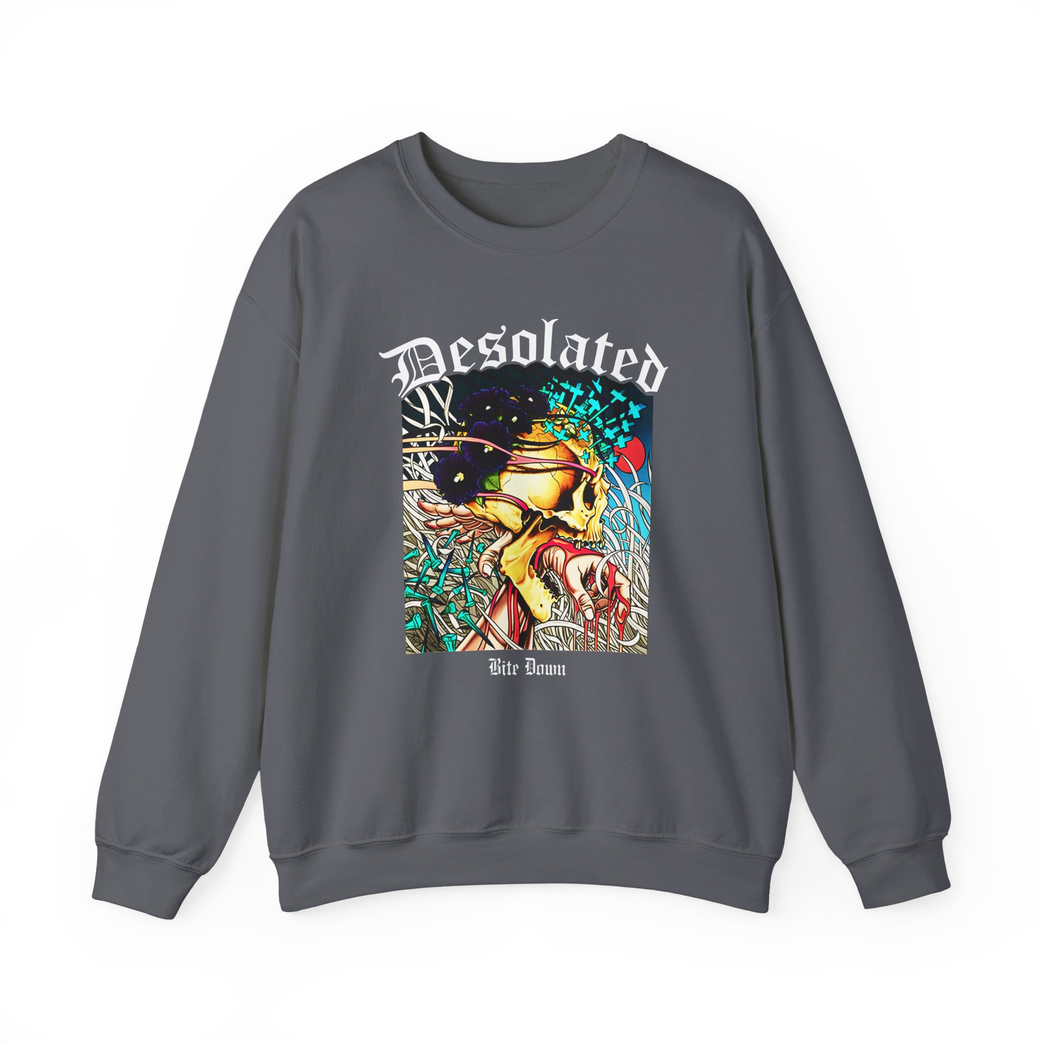 Desolated Bite Down Artwork Unisex Heavy Blendâ„¢ Crewneck Sweatshirt