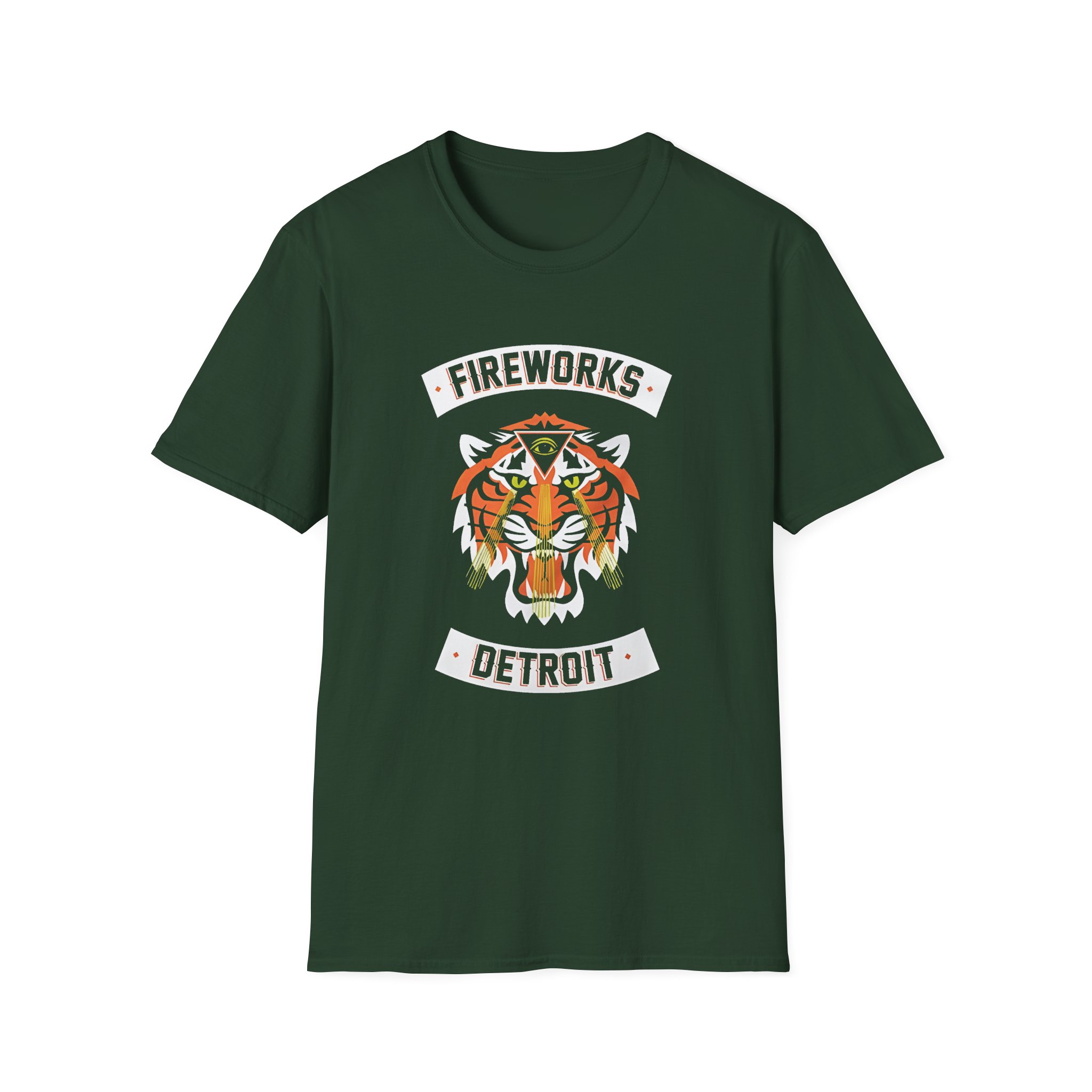 Fireworks Tiger Unisex Softstyle T-Shirt