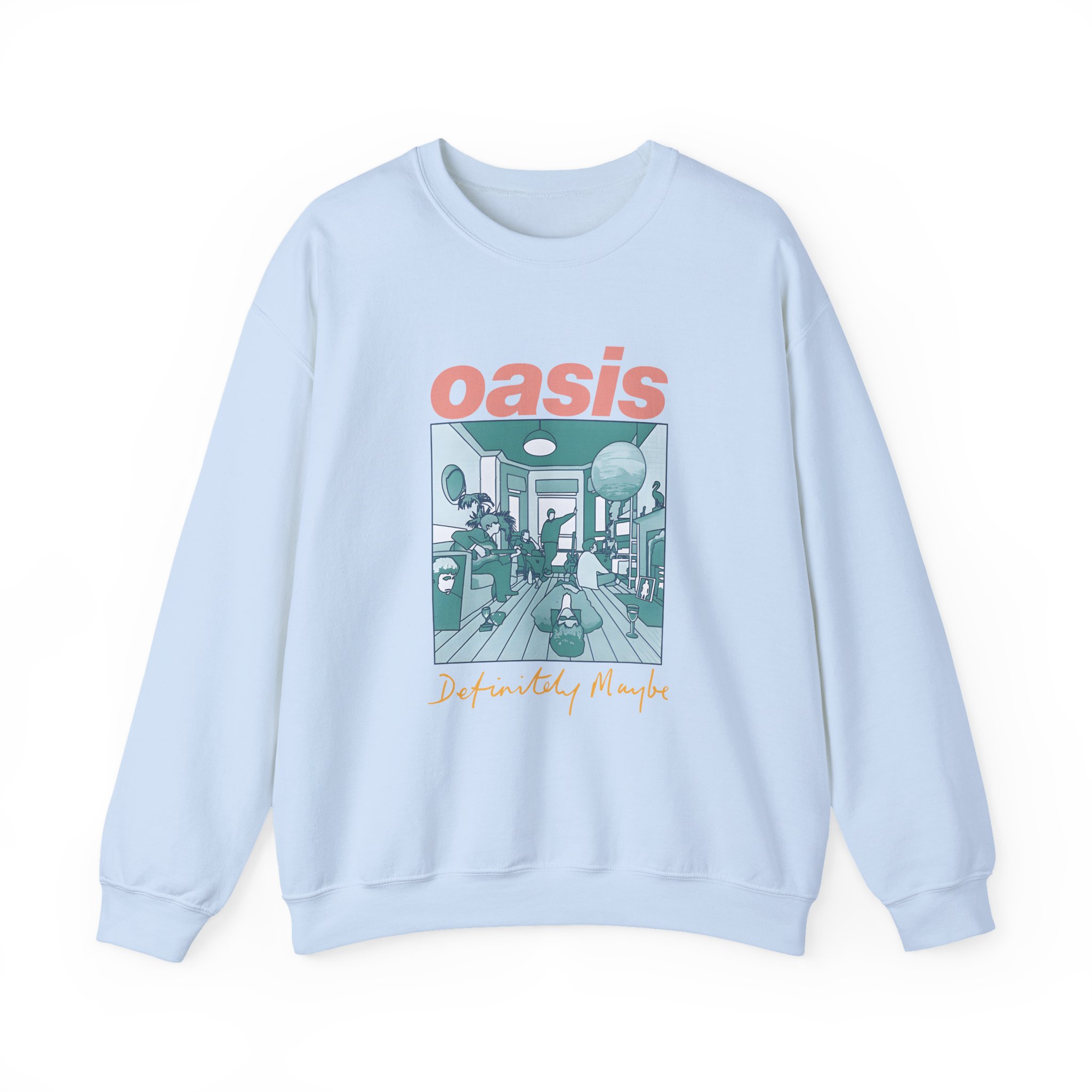 Oasis Definitely Maybe Artwork Unisex Heavy Blendâ„¢ Crewneck Sweatshirt