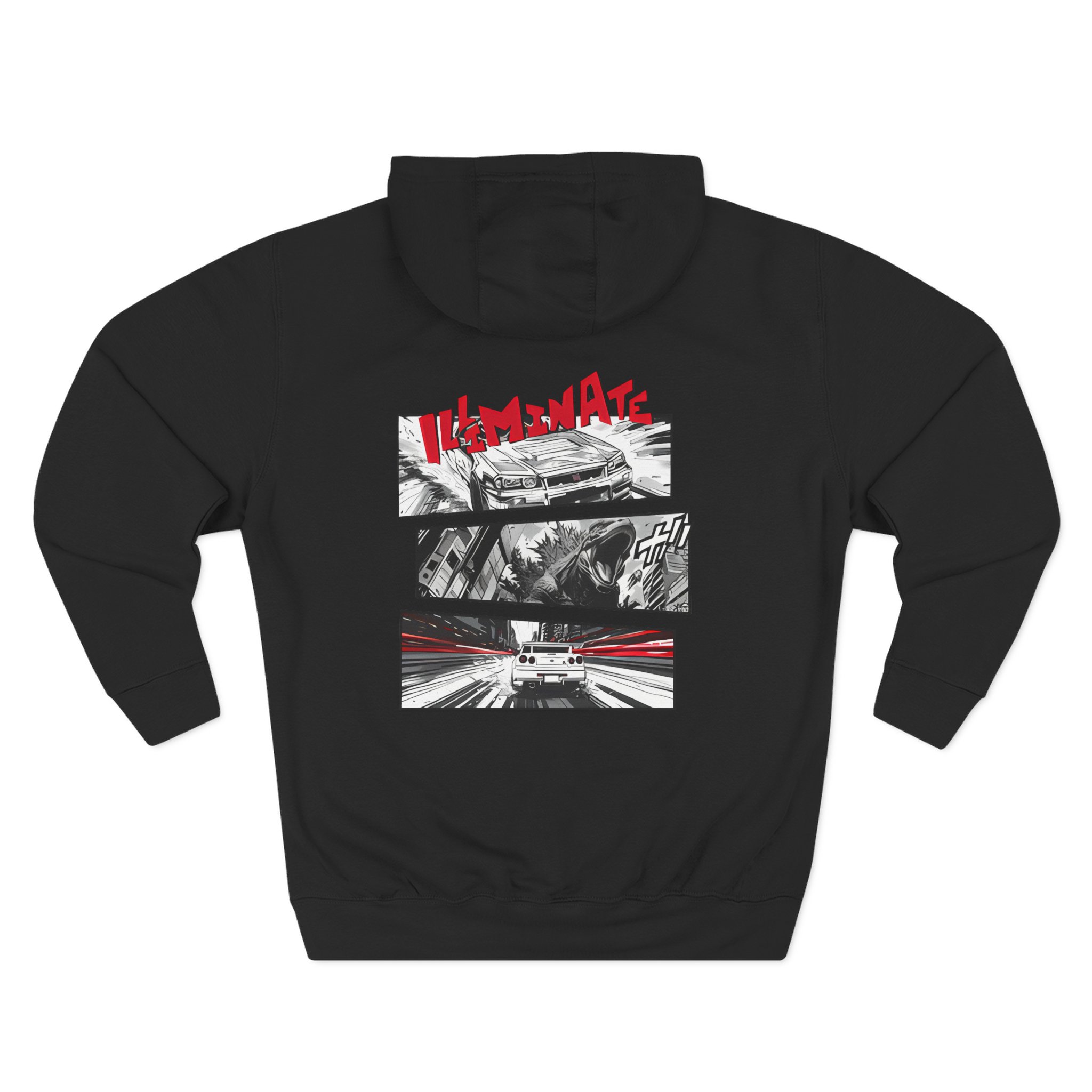 Illiminate Three-Panel Fleece Hoodie