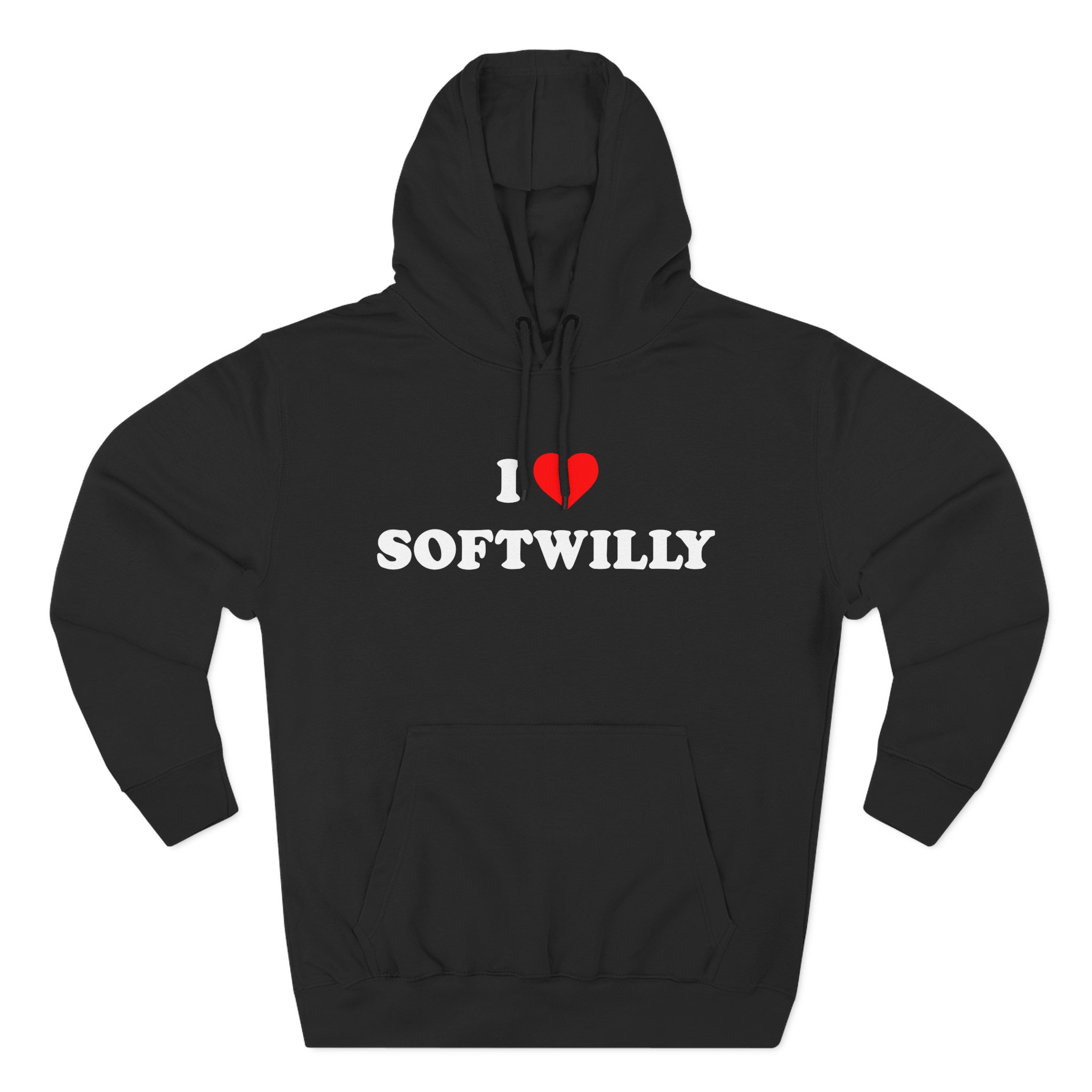 Softwilly I Love Softwilly Three-Panel Fleece Hoodie
