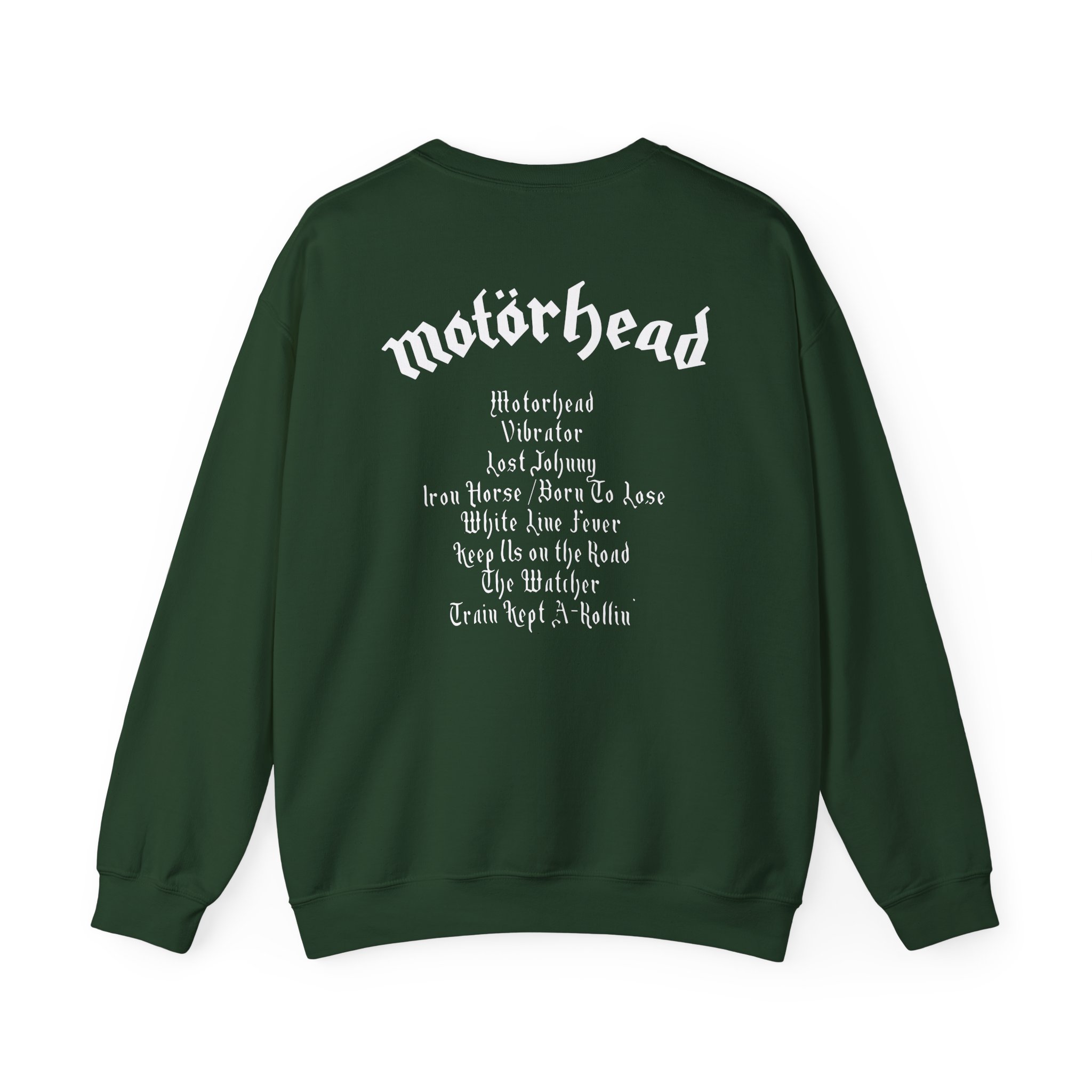 Lemmy Motörhead Tracklist Unisex Heavy Blend™ Crewneck Sweatshirt