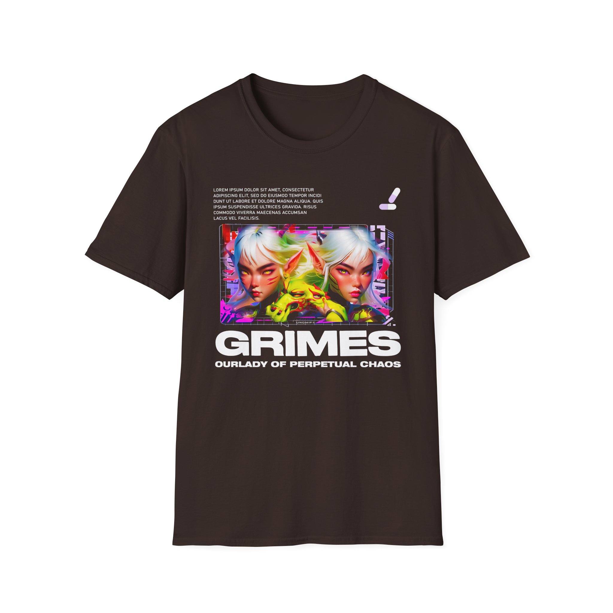 Grimes Our Lady of Perpetual Chaos Unisex Softstyle T-shirt