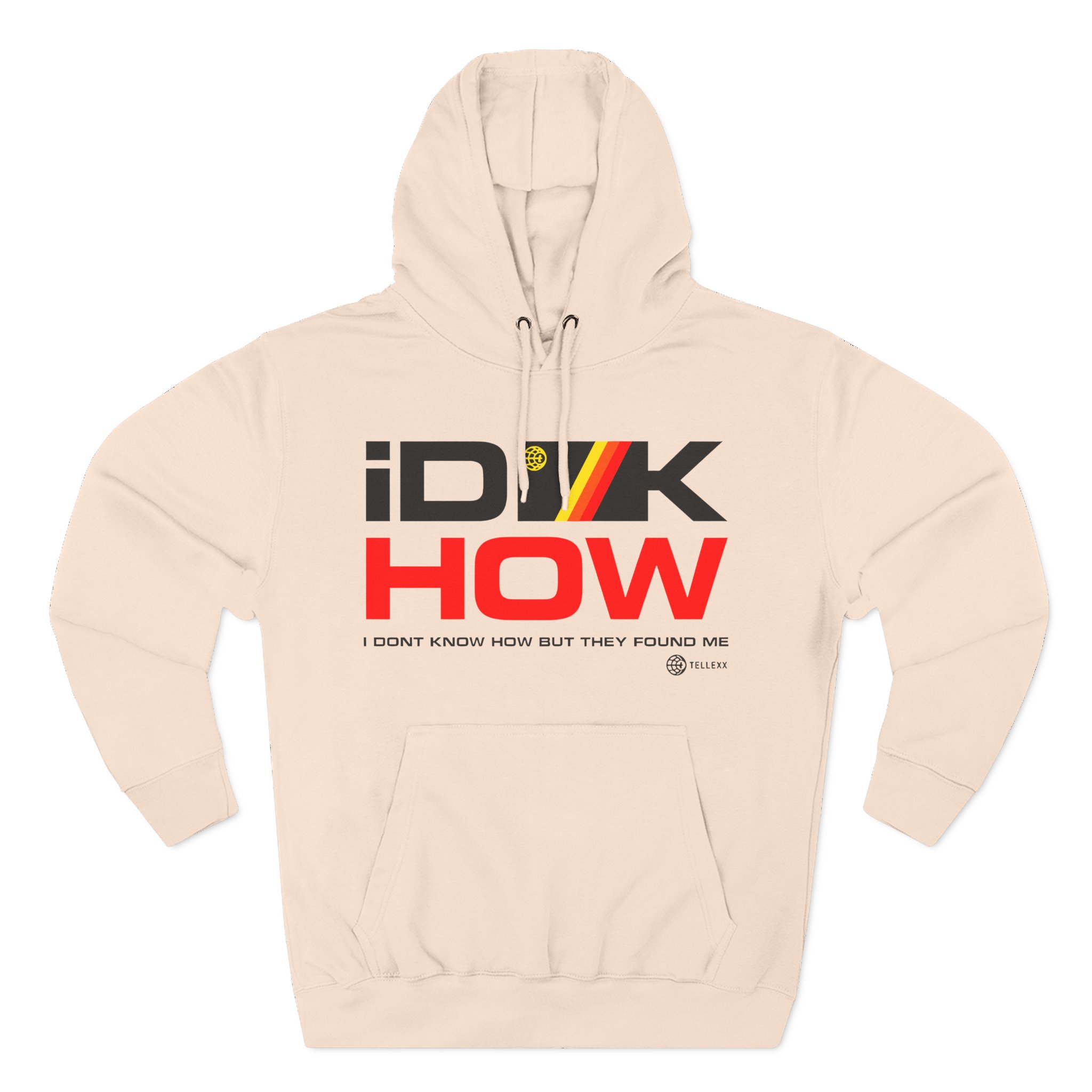iDKHOW Striped Box Gold Three-Panel Fleece Hoodie