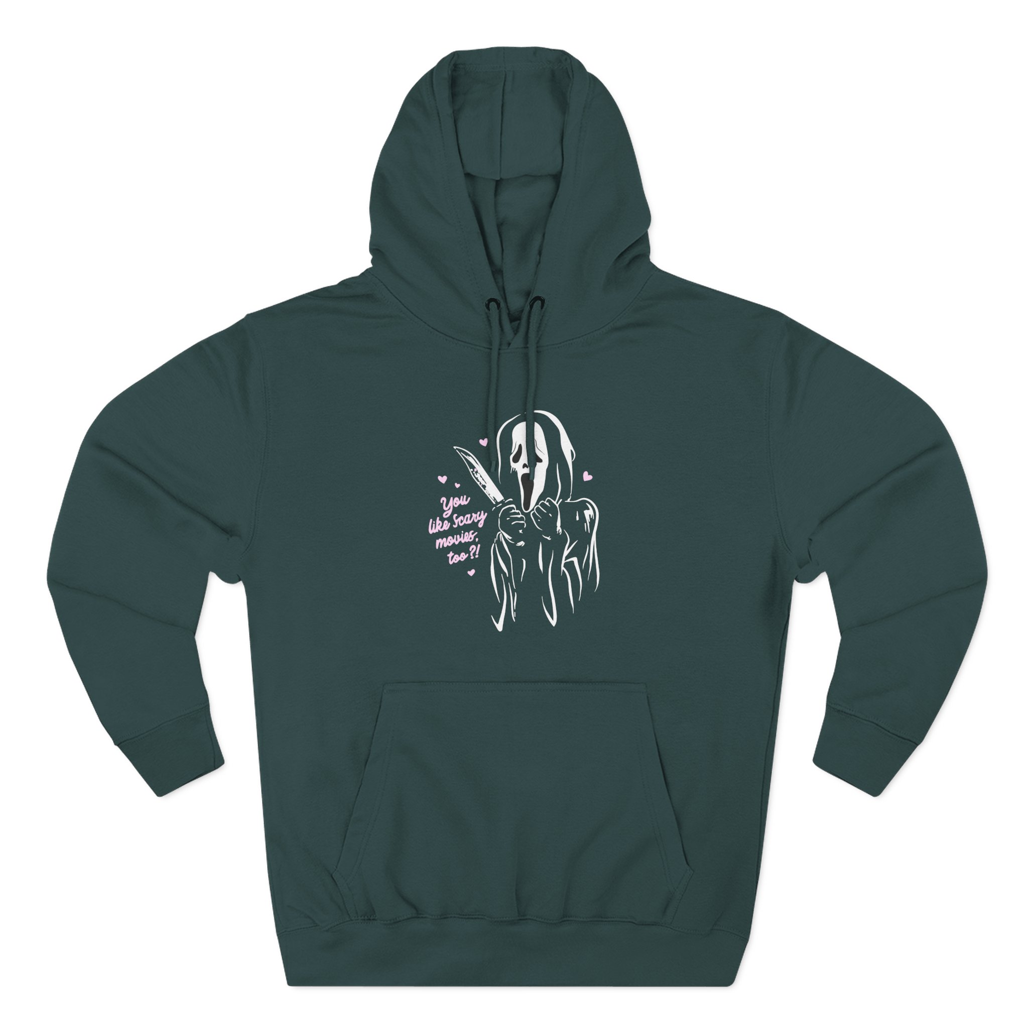 Ghostface You Like Scary Movies Too? Three-Panel Fleece Hoodie