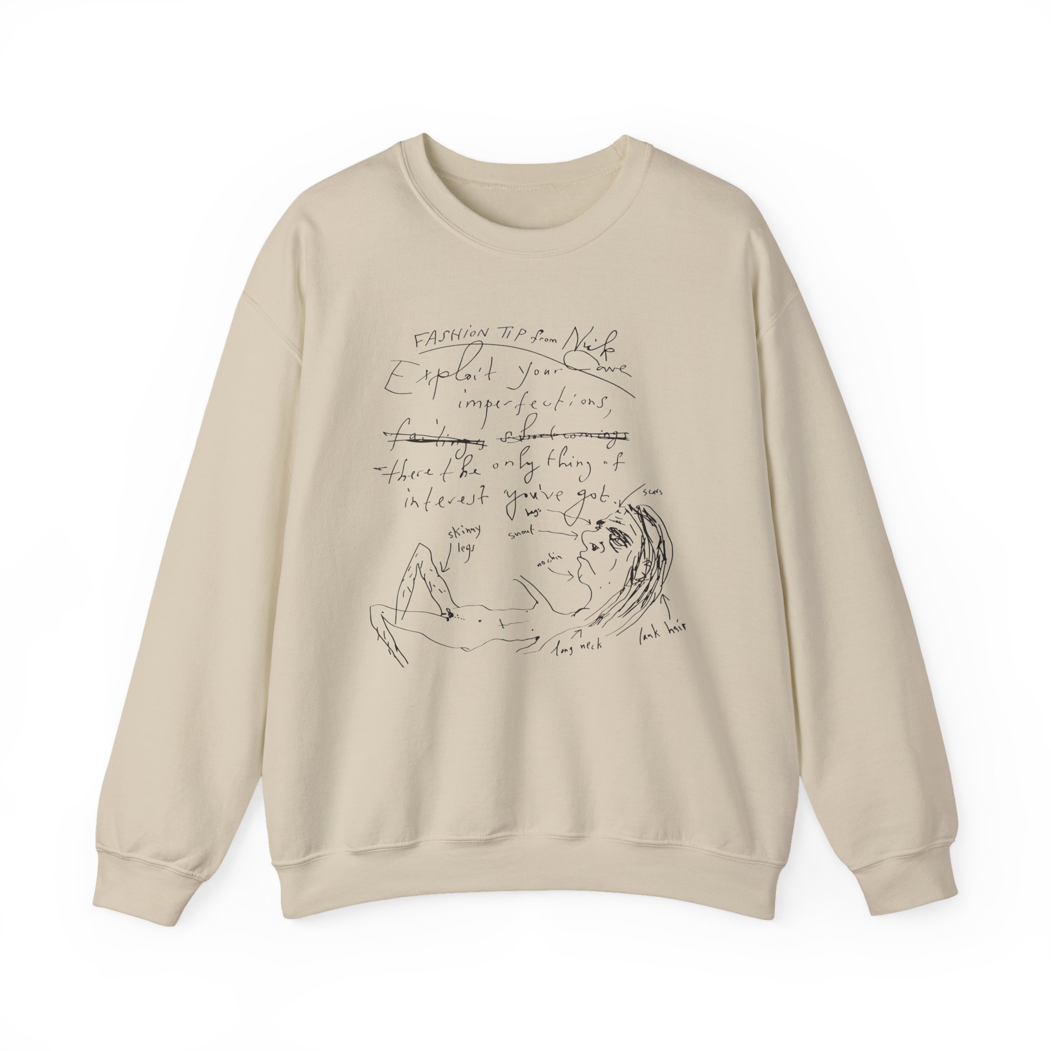 Nick Cave Fashion Tips Unisex Heavy Blendâ„¢ Crewneck Sweatshirt