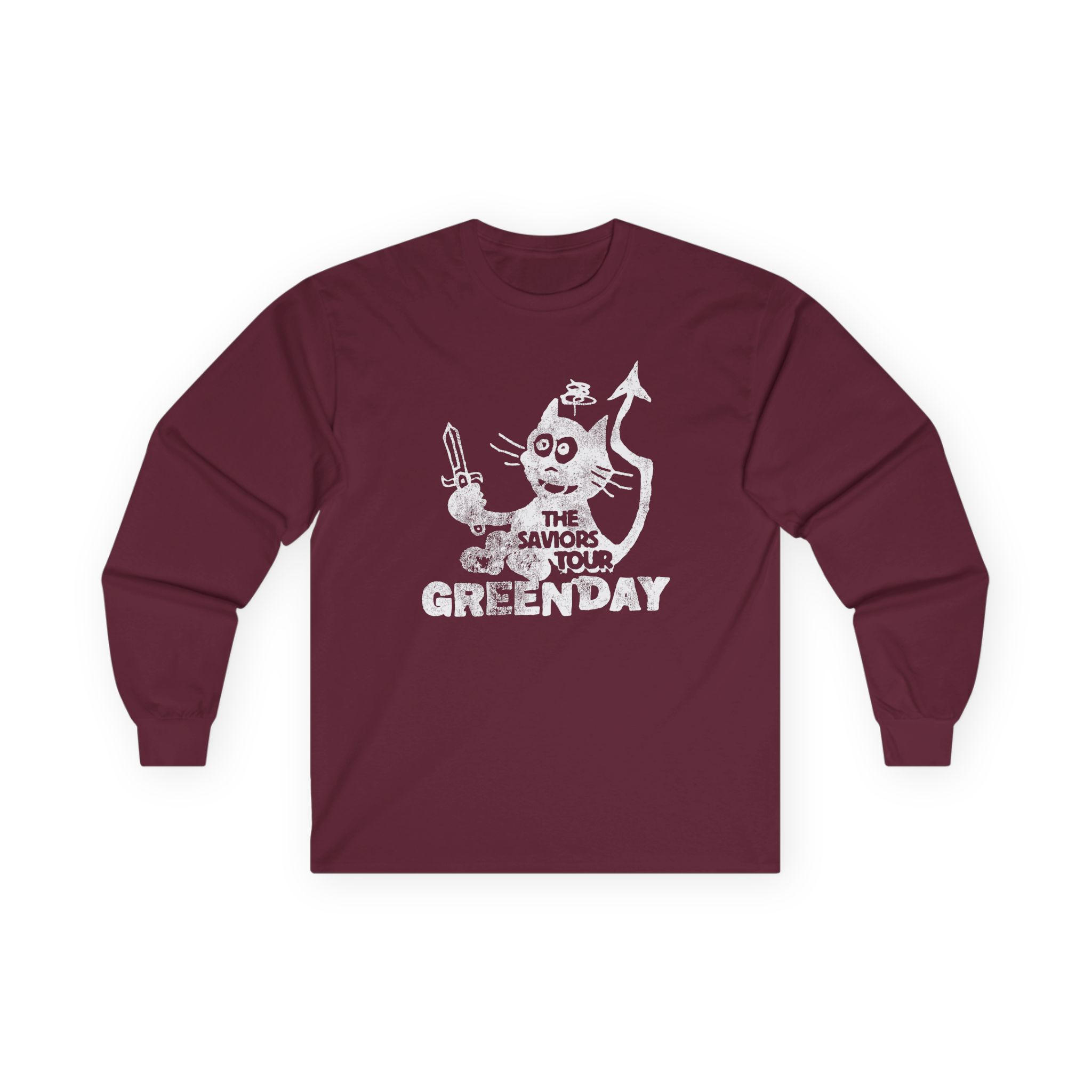 Green Day Cat and Sword Unisex Ultra Cotton Long Sleeve Tee