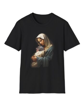 Moo Deng Mother Mary Unisex Softstyle T-Shirt