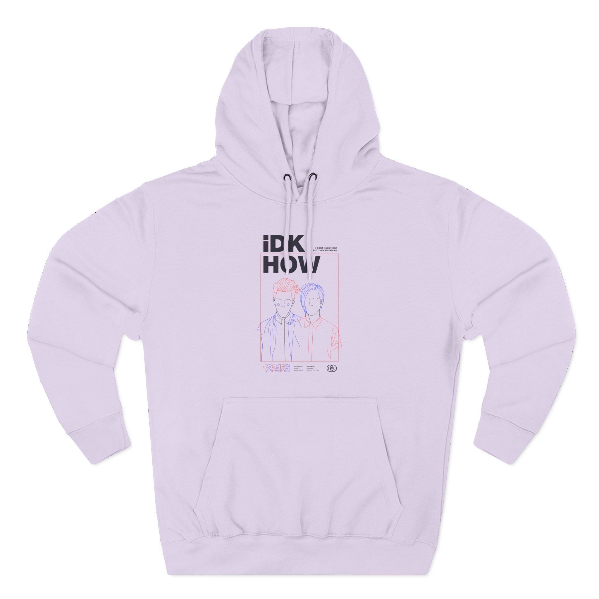 iDKHOW OUTLINES Three-Panel Fleece Hoodie