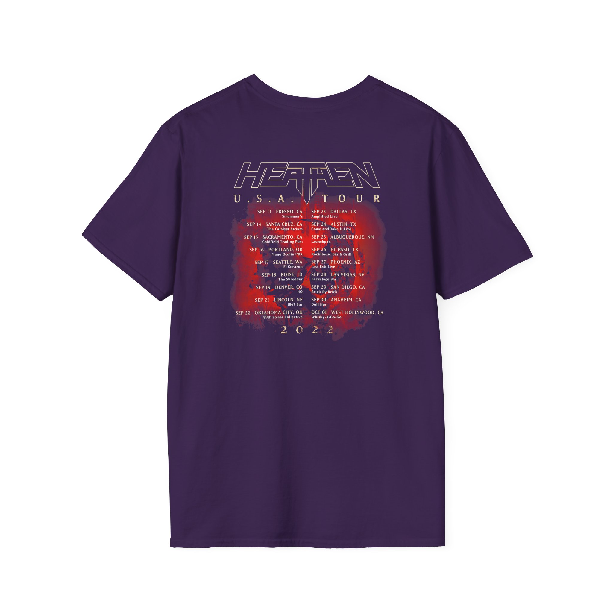 Heathen Empire of the Blind USA Tour 2022 Unisex Softstyle T-Shirt