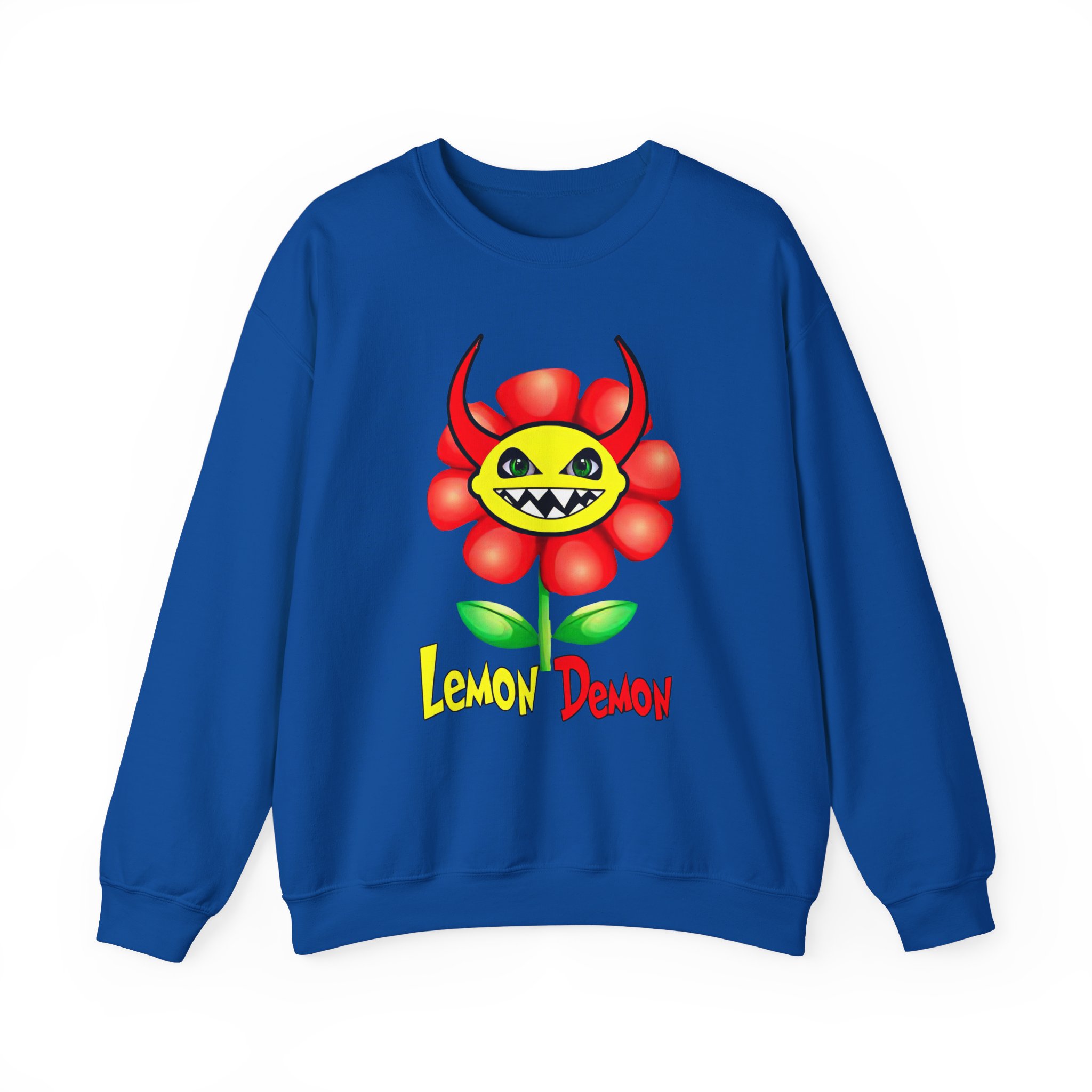 Lemon Demon Flower Unisex Heavy Blendâ„¢ Crewneck Sweatshirt