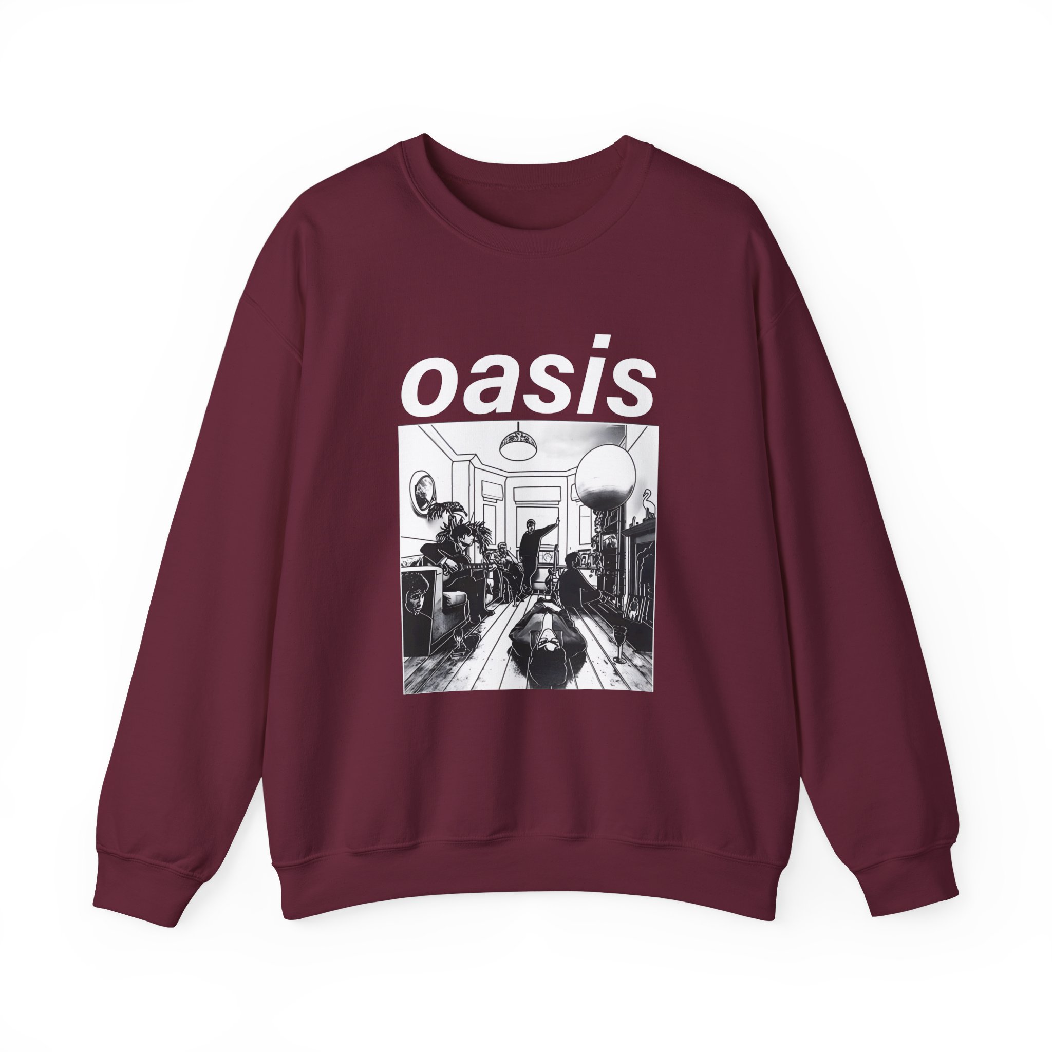 Oasis Definitely Maybe Artwork Unisex Heavy Blendâ„¢ Crewneck Sweatshirt