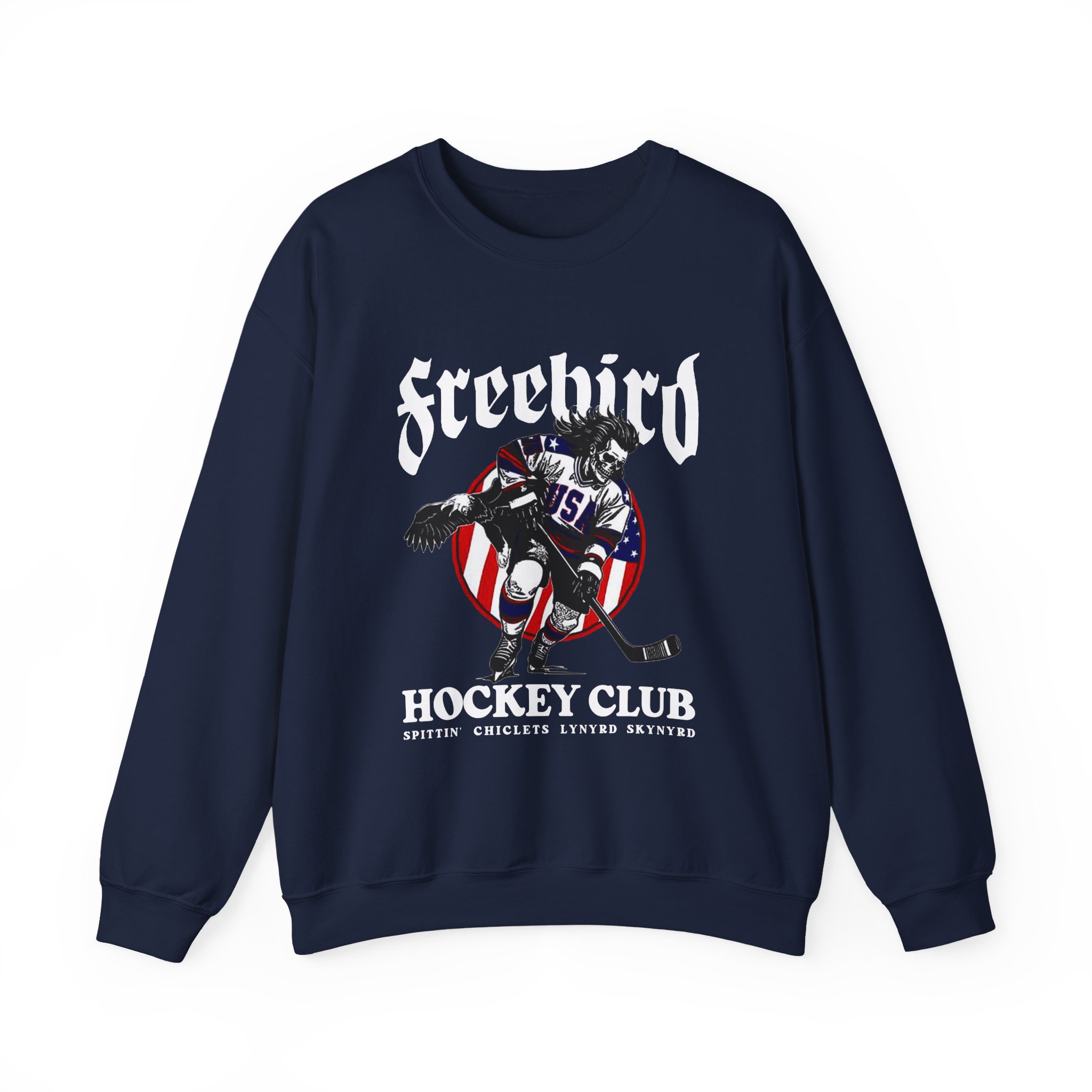 Freebird Usa Spittin Chiclets X Lynyrd Skynyrd Unisex Heavy Blendâ„¢ Crewneck Sweatshirt