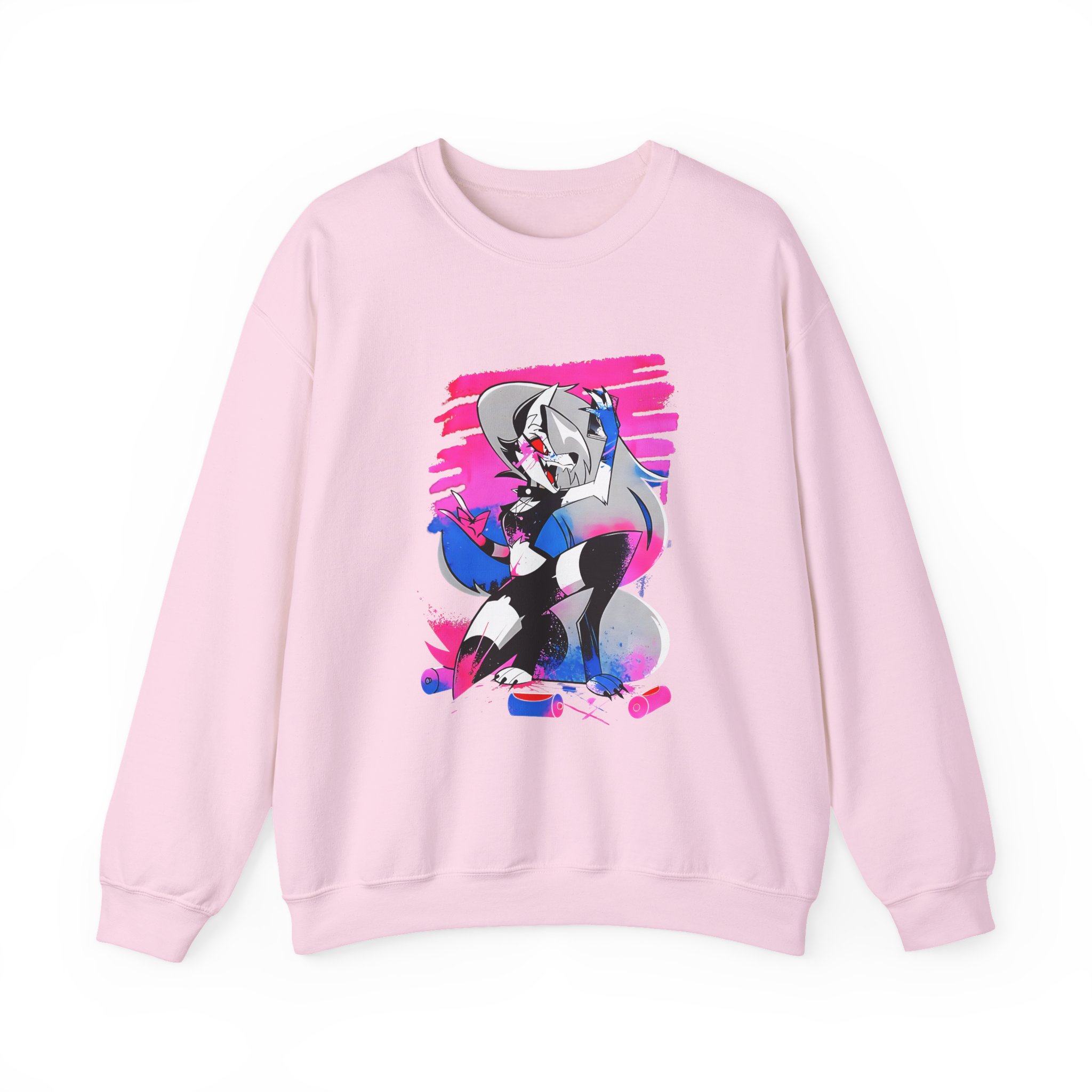 Helluva Boss Loona Micro Ribbed Unisex Heavy Blendâ„¢ Crewneck Sweatshirt