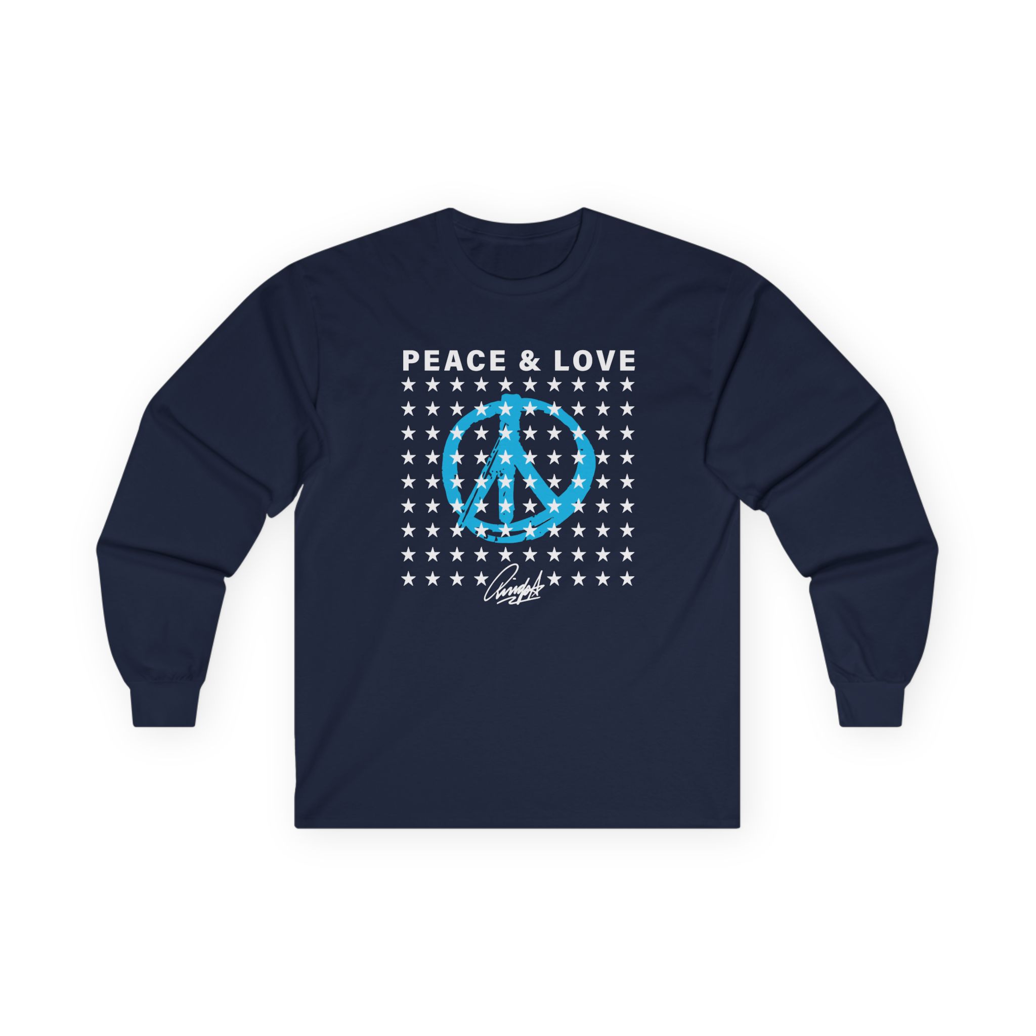 Ringo Starr Peace & Love Stars Unisex Ultra Cotton Long Sleeve Tee