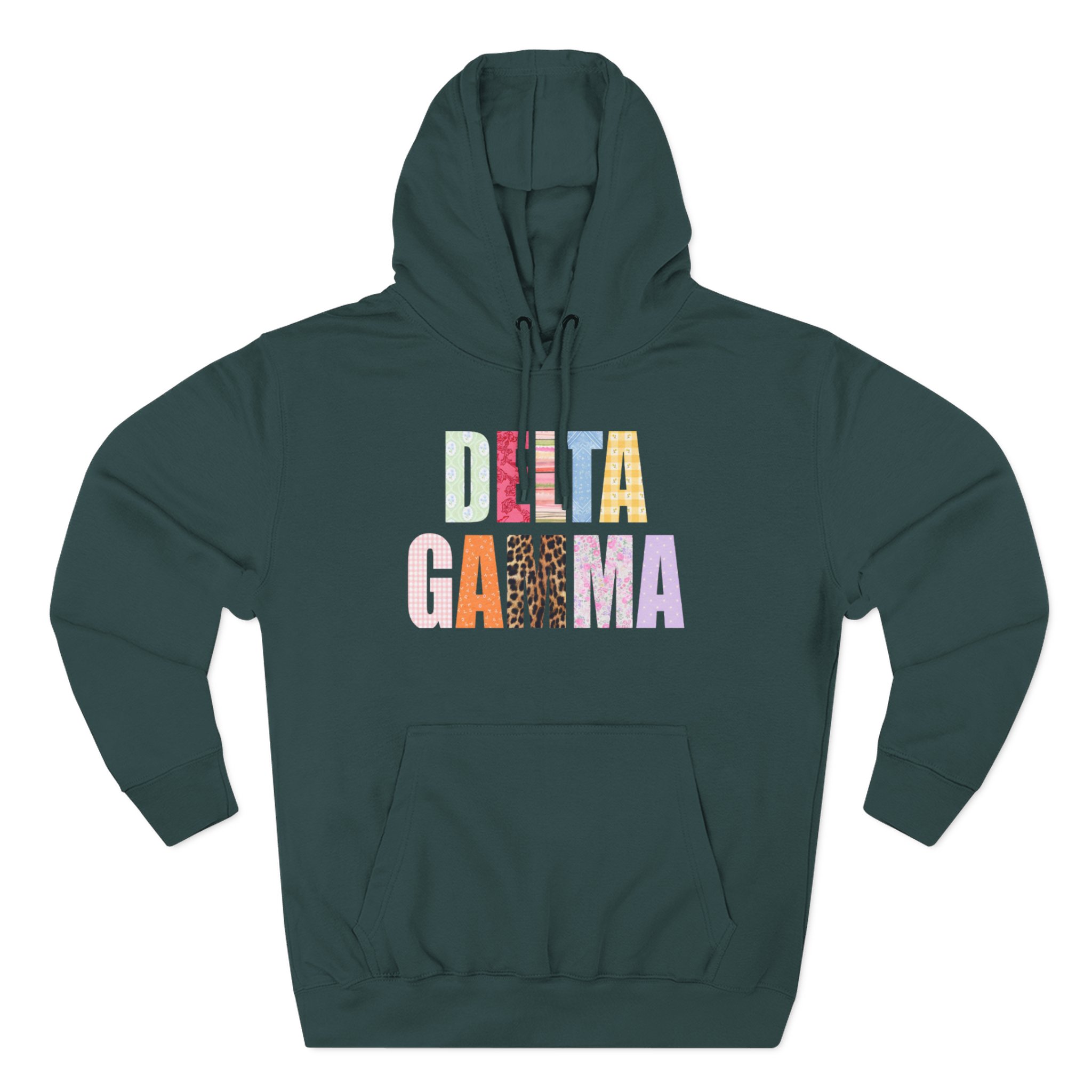 Delta Gamma Scrapbook Sorority Three-Panel Fleece Hoodie