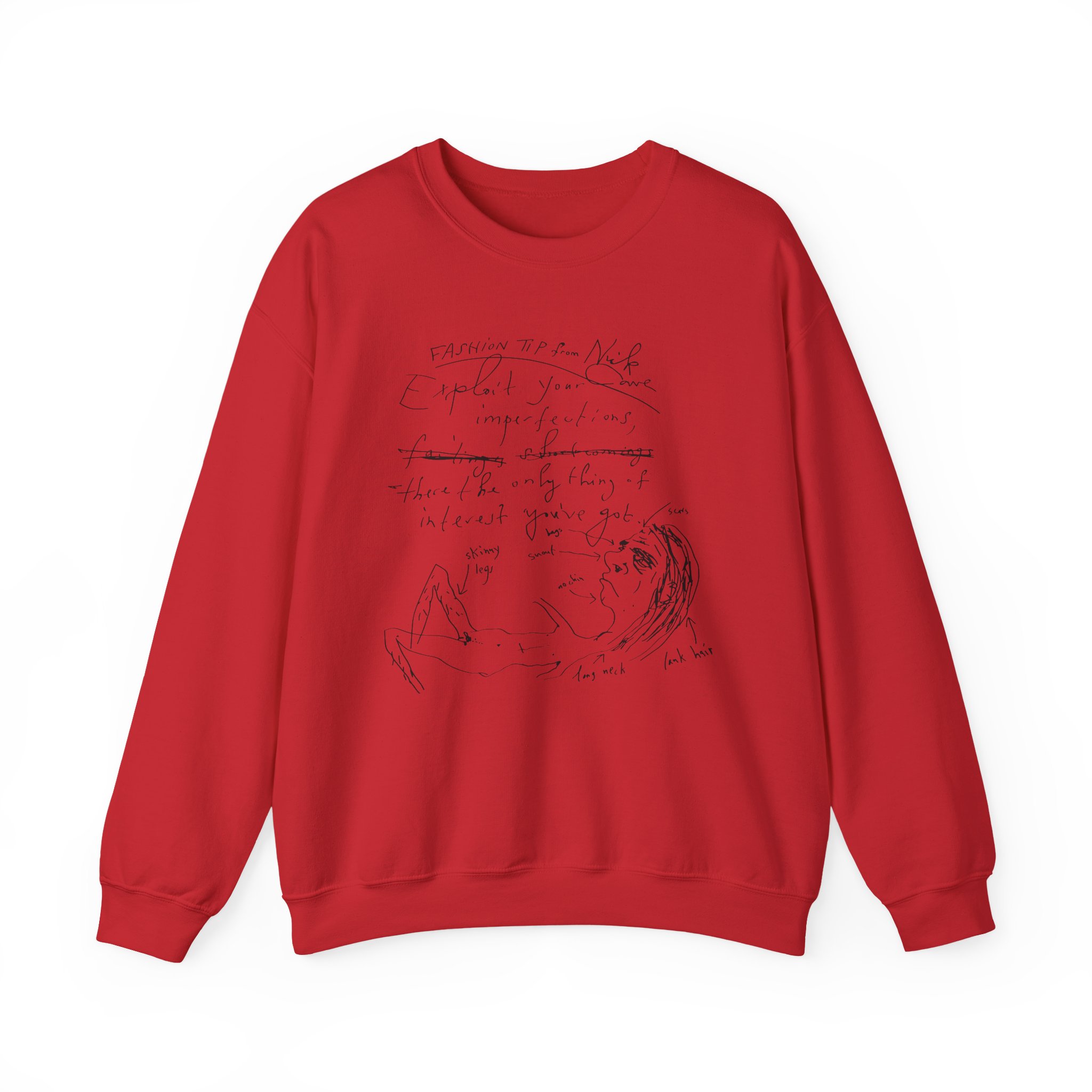 Nick Cave Fashion Tips Unisex Heavy Blendâ„¢ Crewneck Sweatshirt