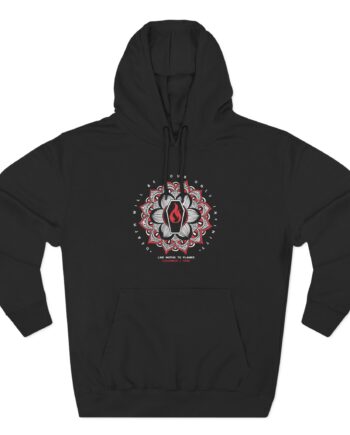 Like Moths to Flames Three-Panel Fleece Hoodie