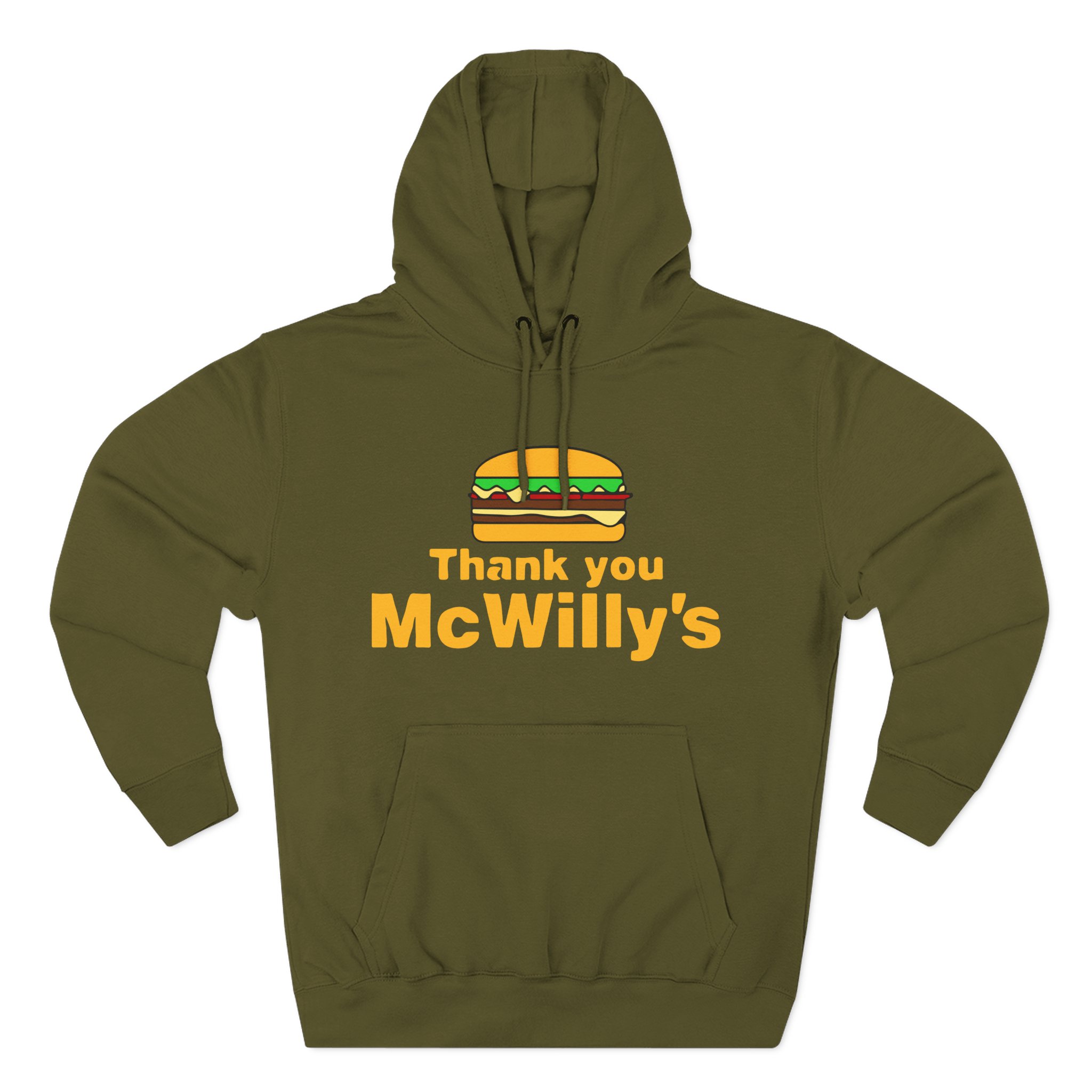 Softwilly Thank You Mcwilly's Three-Panel Fleece Hoodie