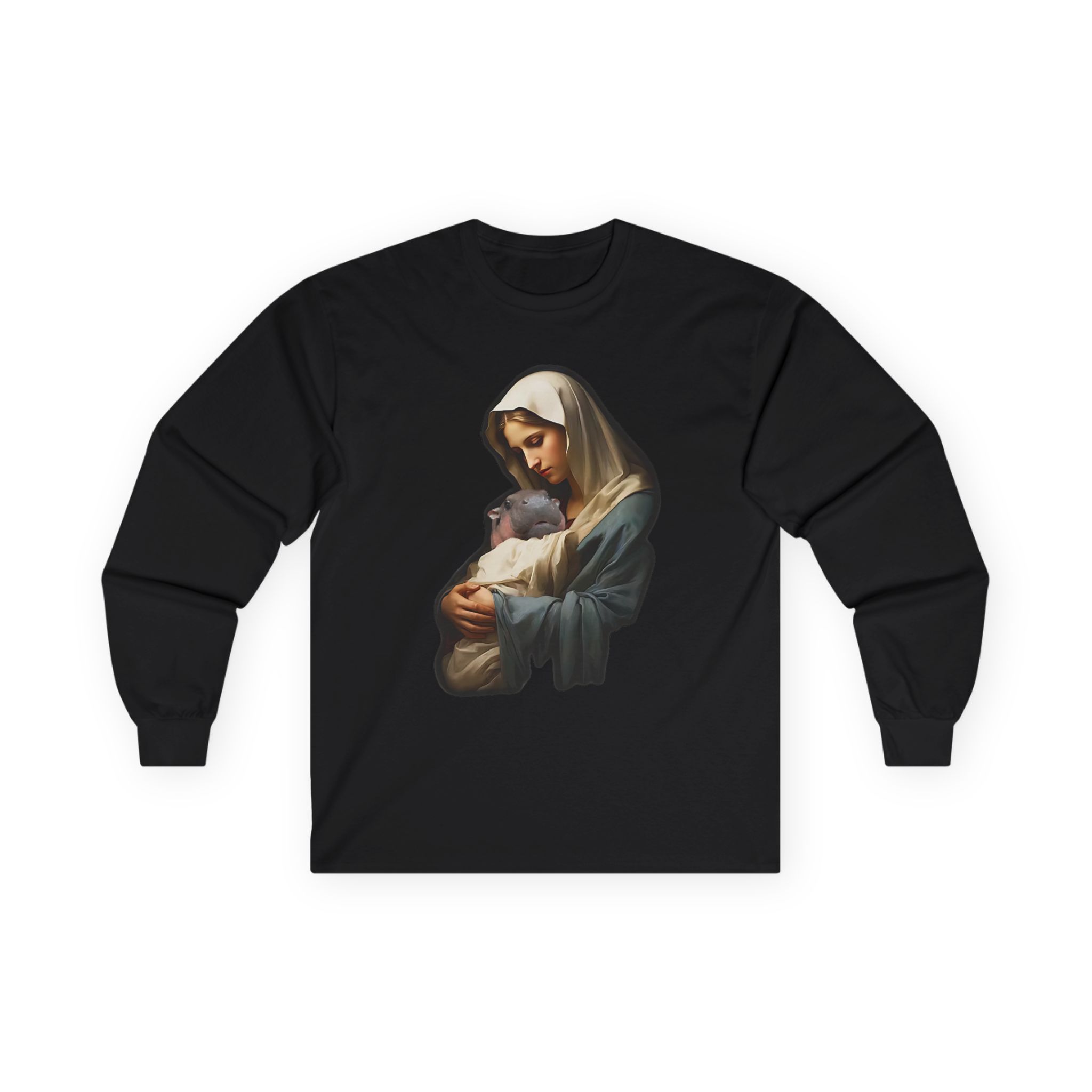 Moo Deng Mother Mary Unisex Ultra Cotton Long Sleeve Tee