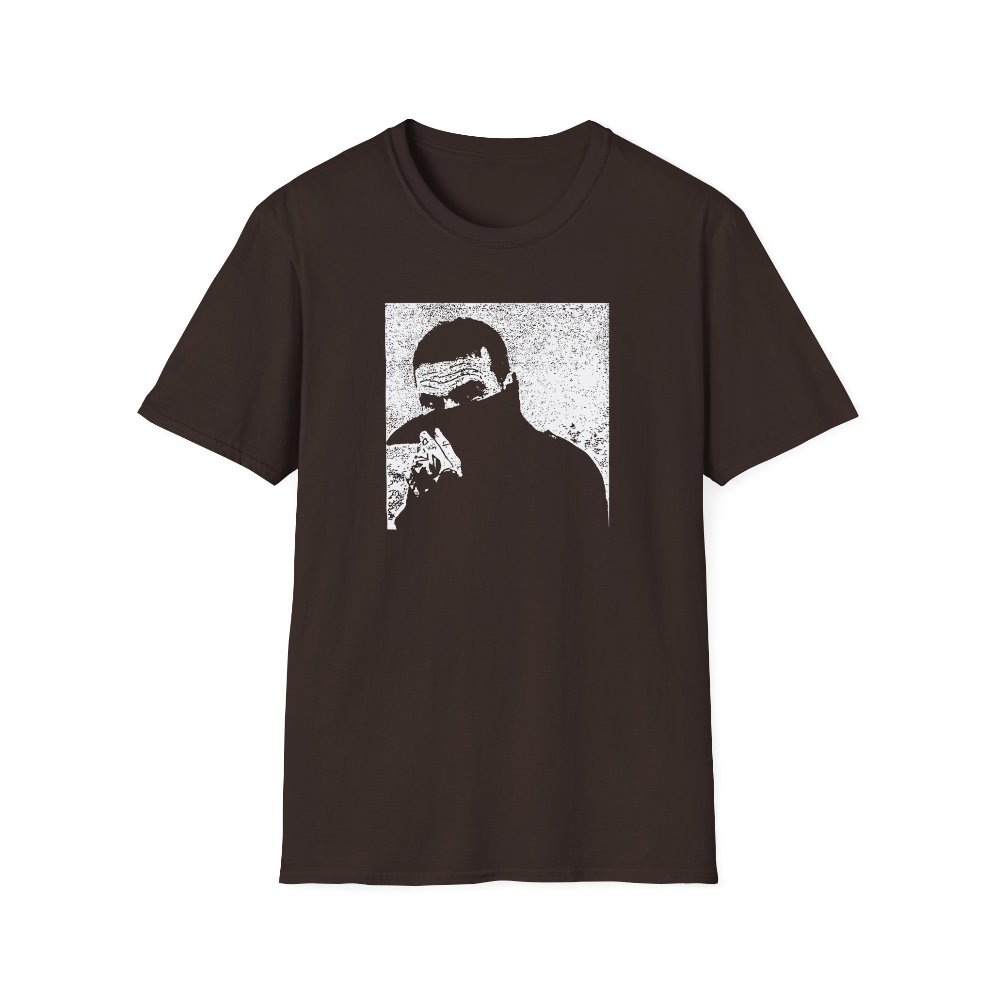 Night Sins Portrait in Silver Unisex Softstyle T-Shirt
