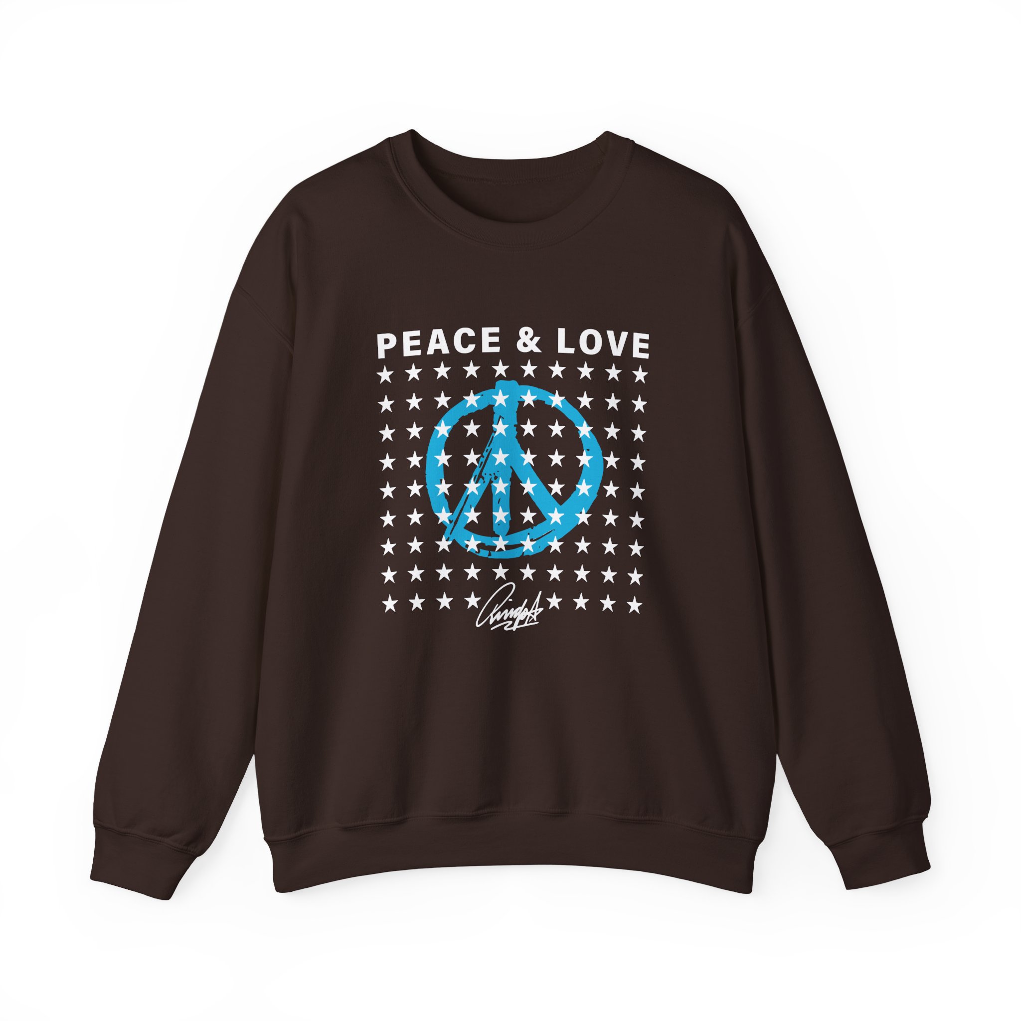 Ringo Starr Peace & Love Stars Unisex Heavy Blendâ„¢ Crewneck Sweatshirt