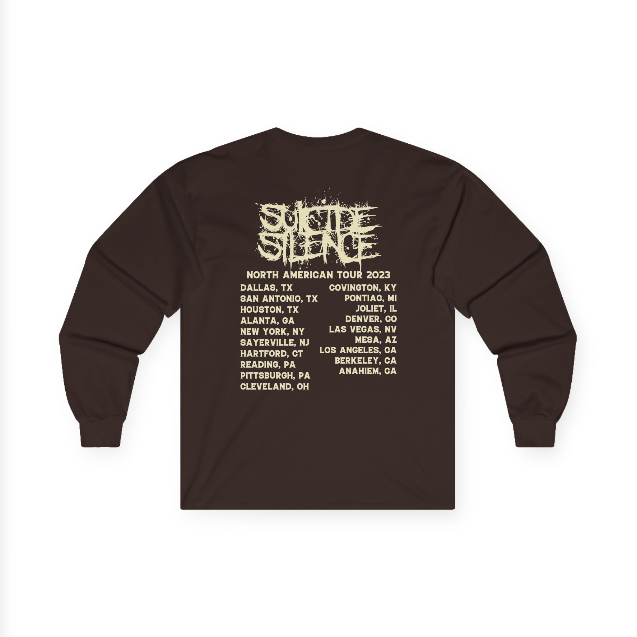 Suicide Silence Rymd Cover Tour 2023 Unisex Ultra Cotton Long Sleeve Tee
