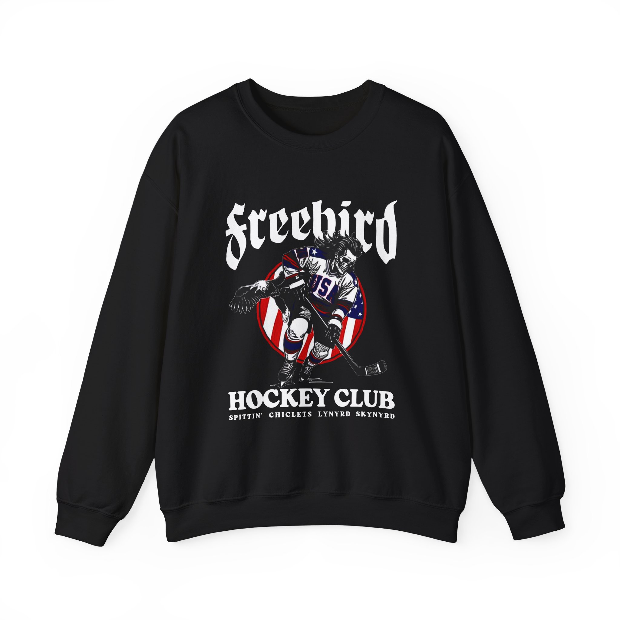 Freebird Usa Spittin Chiclets X Lynyrd Skynyrd Unisex Heavy Blendâ„¢ Crewneck Sweatshirt